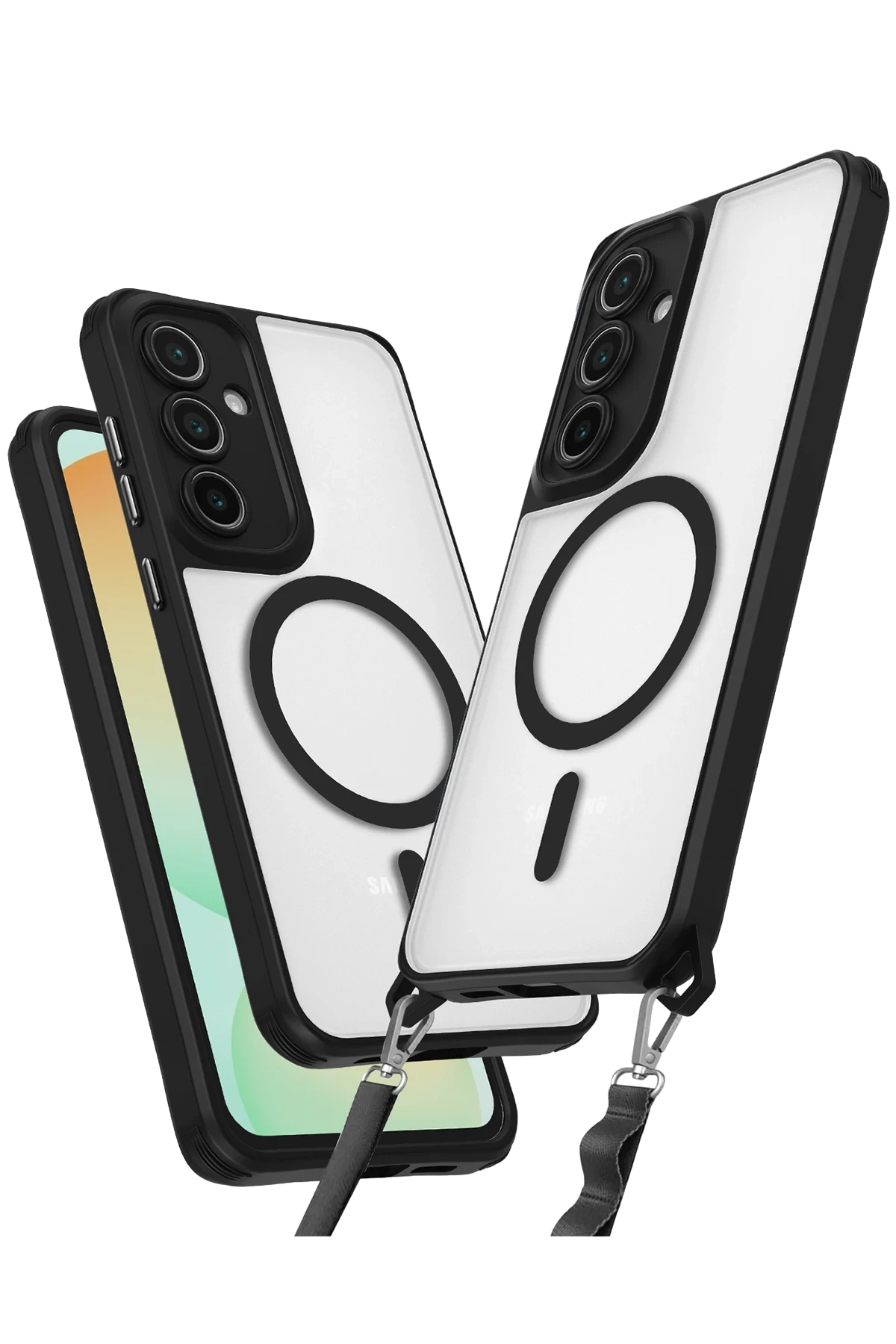 Newface Samsung Galaxy S24 FE Kılıf Enka Magsafe Silikon Kılıf - Siyah