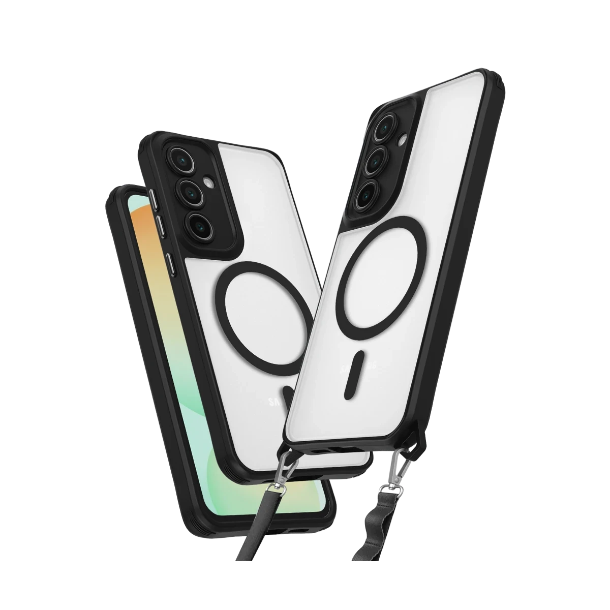 Newface Samsung Galaxy S24 FE Kılıf Enka Magsafe Silikon Kılıf - Siyah — görsel 5