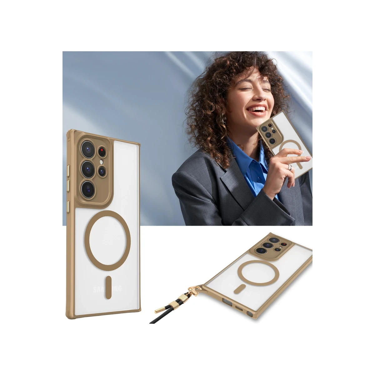 Newface Samsung Galaxy S23 Ultra Kılıf Enka Magsafe Silikon Kılıf - Siyah — görsel 7