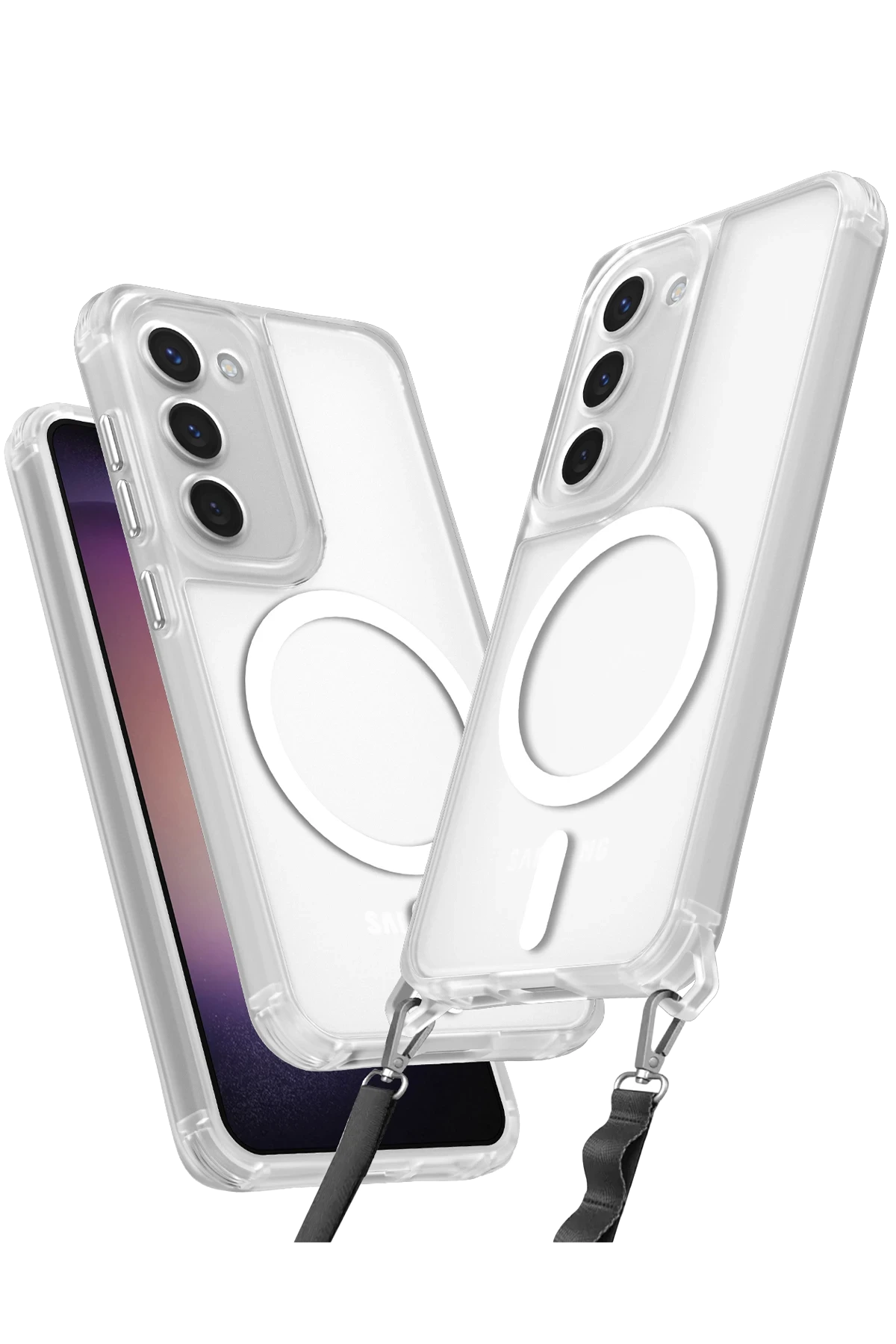 Newface Samsung Galaxy S23 Plus Kılıf Enka Magsafe Silikon Kılıf - Şeffaf