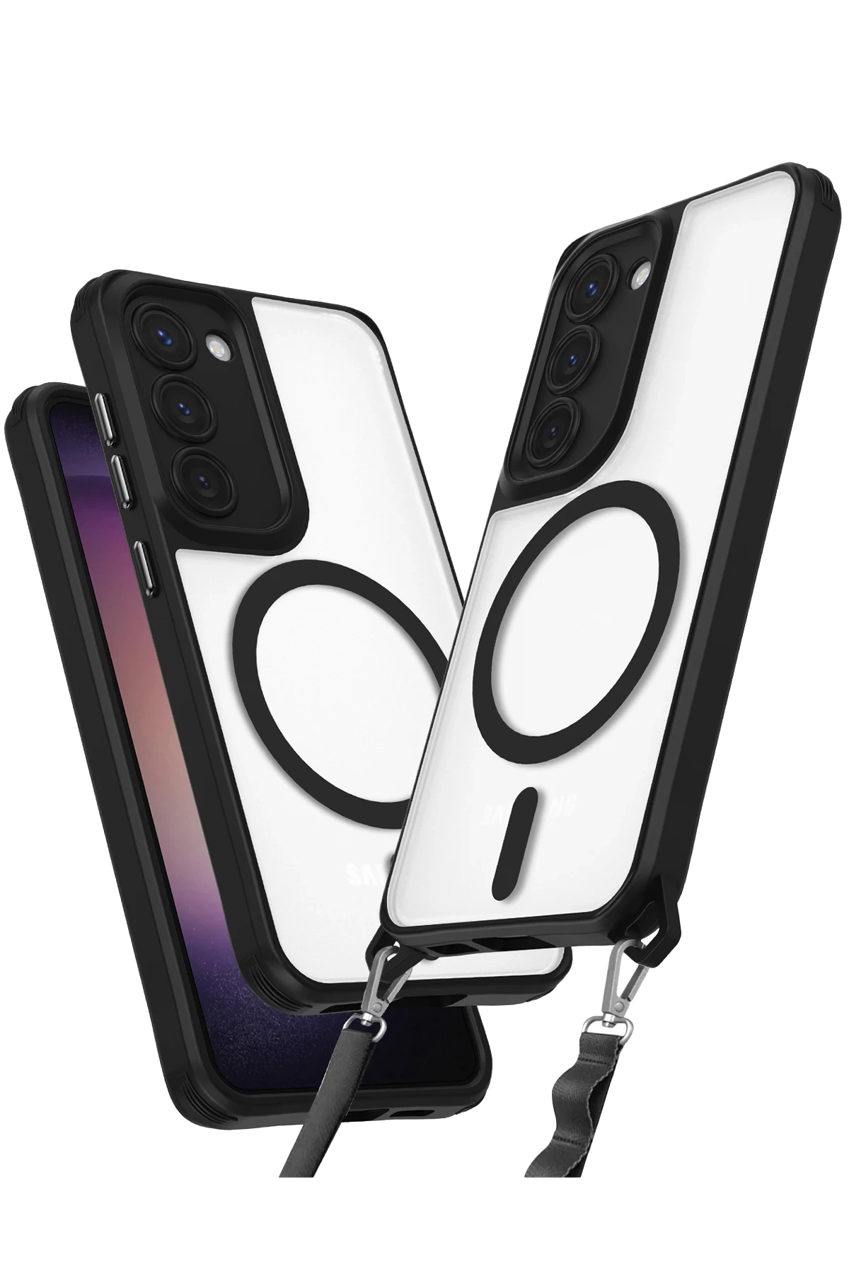 Newface Samsung Galaxy S23 Plus Kılıf Enka Magsafe Silikon Kılıf - Siyah
