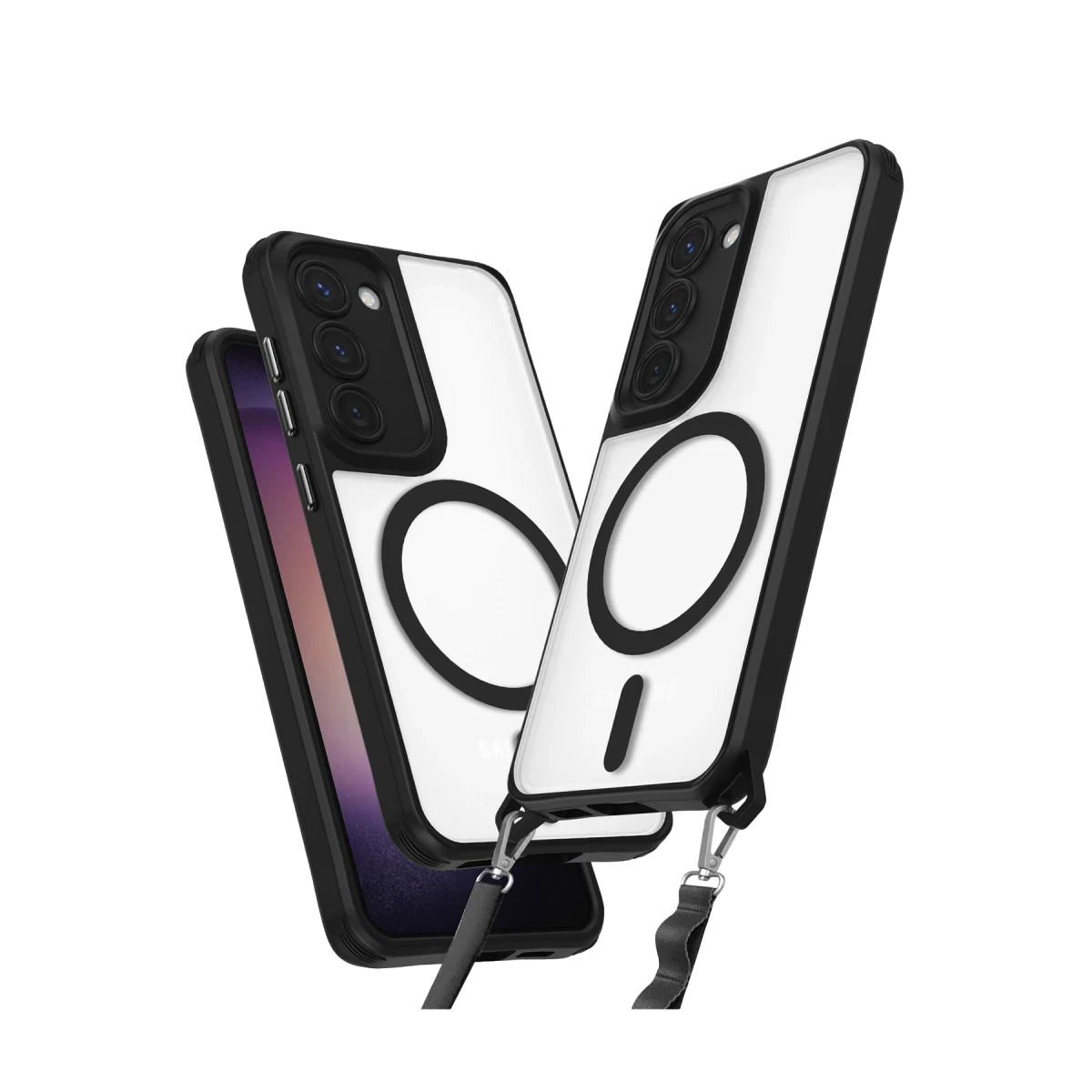 Newface Samsung Galaxy S23 Plus Kılıf Enka Magsafe Silikon Kılıf - Siyah — görsel 5