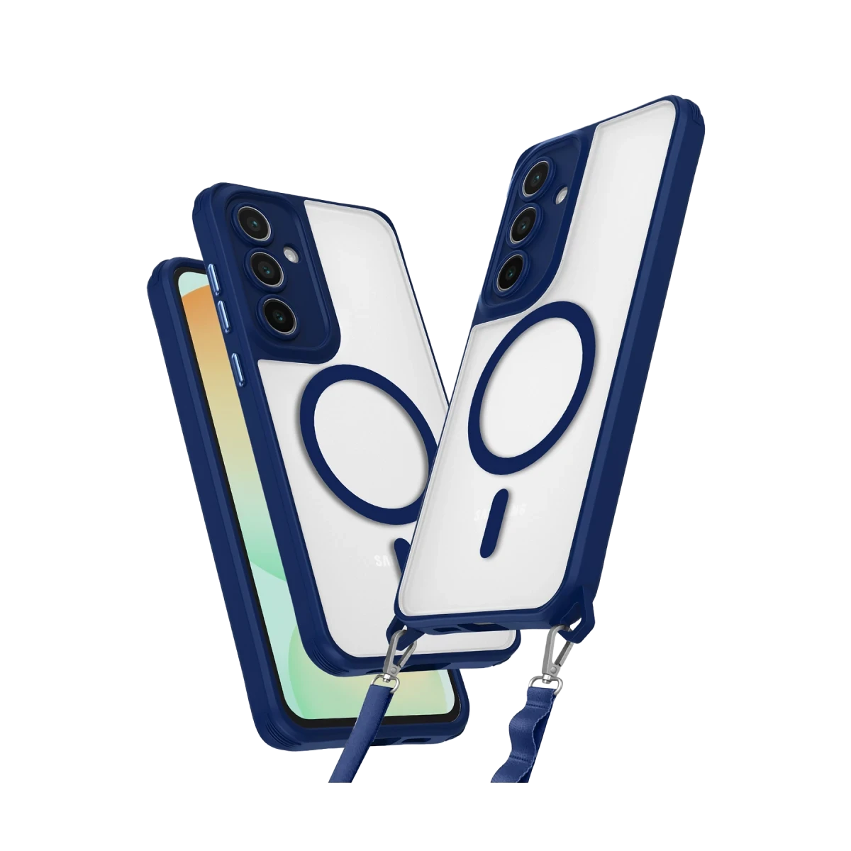 Newface Samsung Galaxy S23 FE Kılıf Enka Magsafe Silikon Kılıf - Lacivert