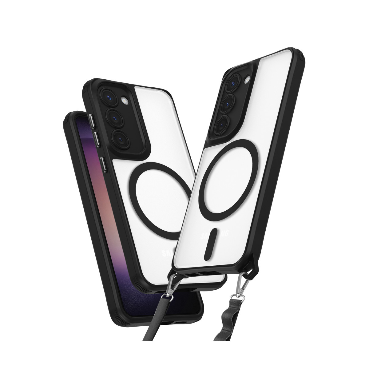 Newface Samsung Galaxy S23 Kılıf Enka Magsafe Silikon Kılıf - Siyah — görsel 9