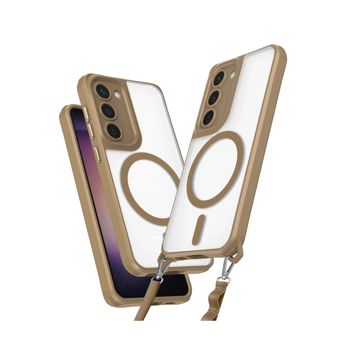Samsung Galaxy S23 Kılıf Enka Magsafe Silikon Kılıf - Desert