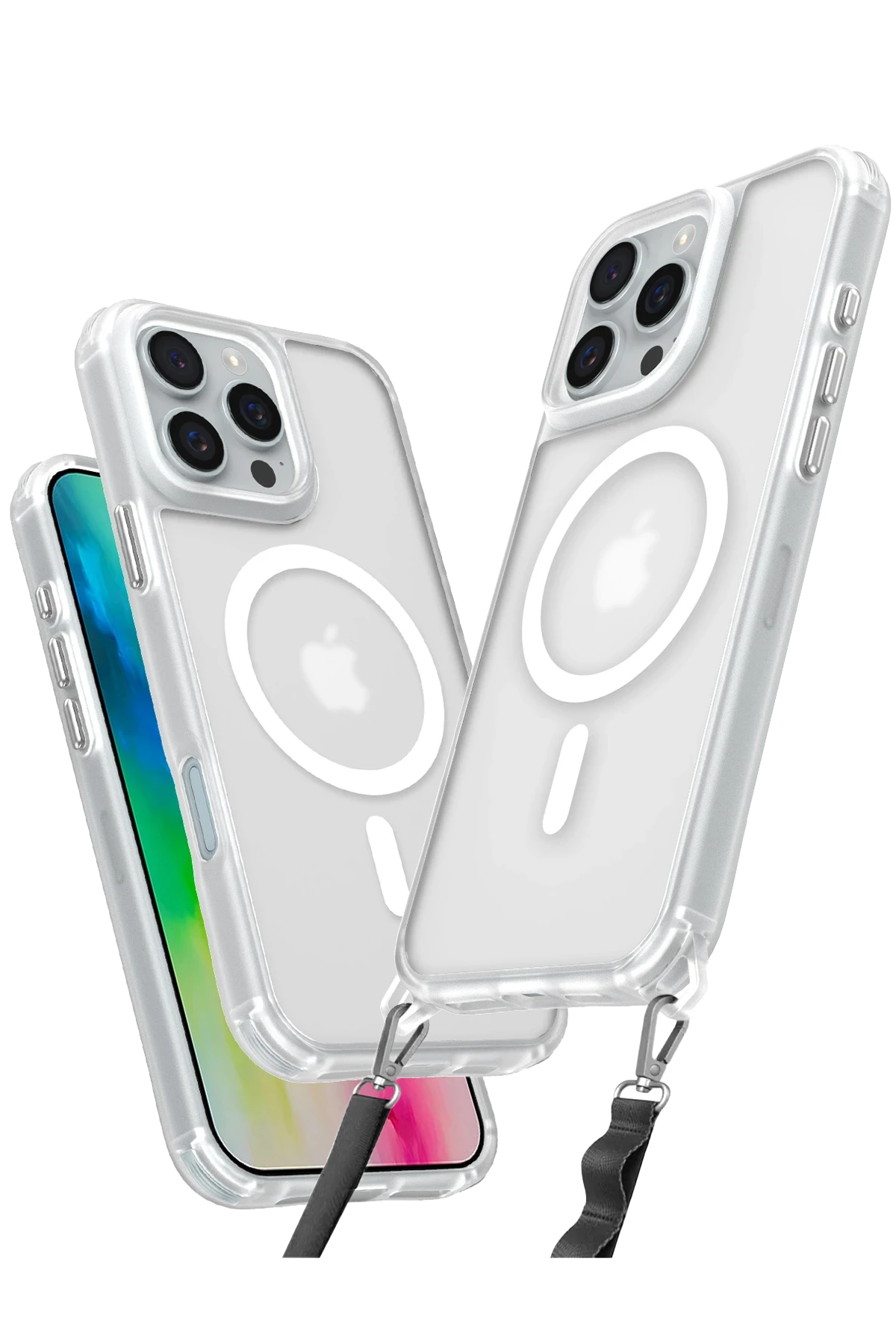 Newface iPhone 16 Pro Max Kılıf Enka Magsafe Silikon Kılıf - Şeffaf
