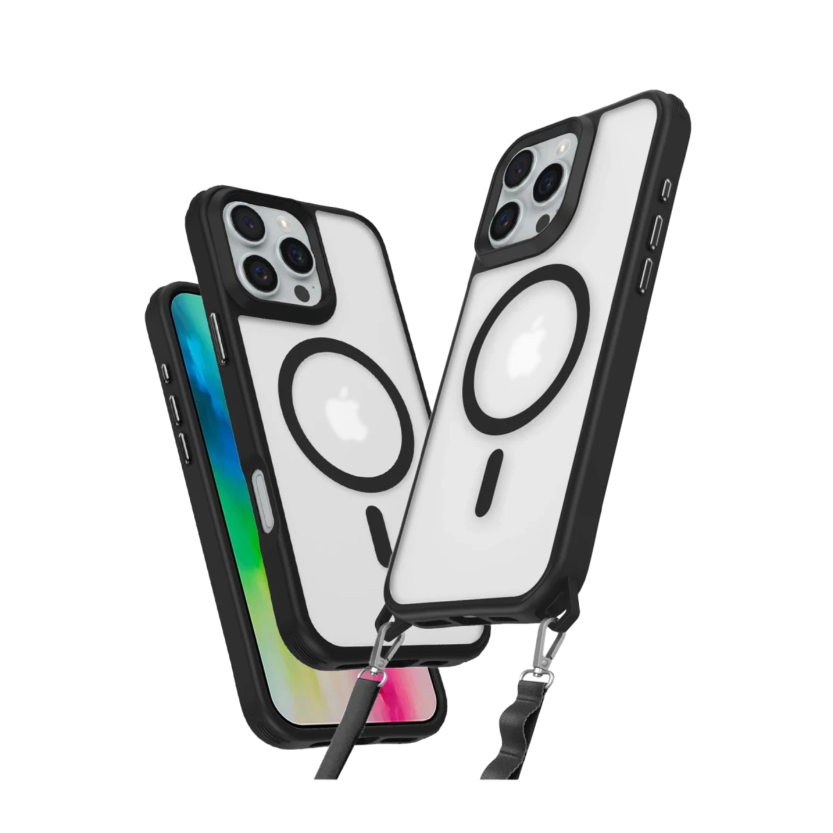 Newface Apple iPhone 16 Pro Kılıf Enka Magsafe Silikon Kılıf - Siyah — görsel 6