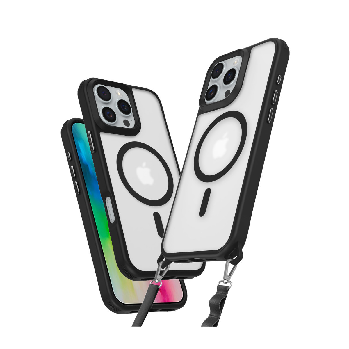 Newface Apple iPhone 16 Pro Kılıf Enka Magsafe Silikon Kılıf - Siyah — görsel 11