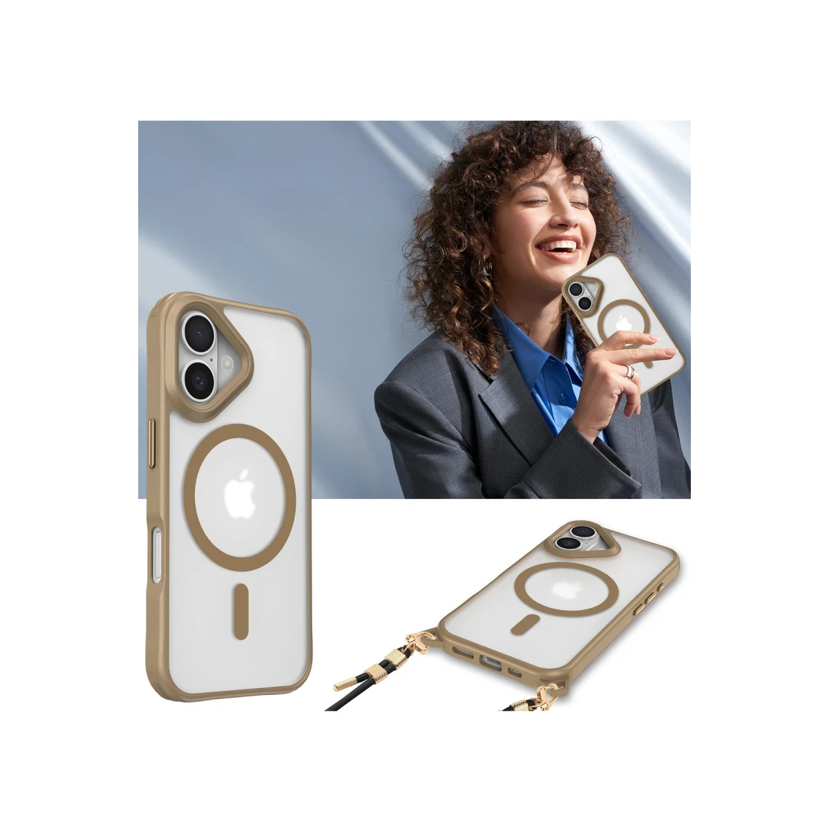 Newface Apple iPhone 16 Plus Kılıf Enka Magsafe Silikon Kılıf - Siyah — görsel 7