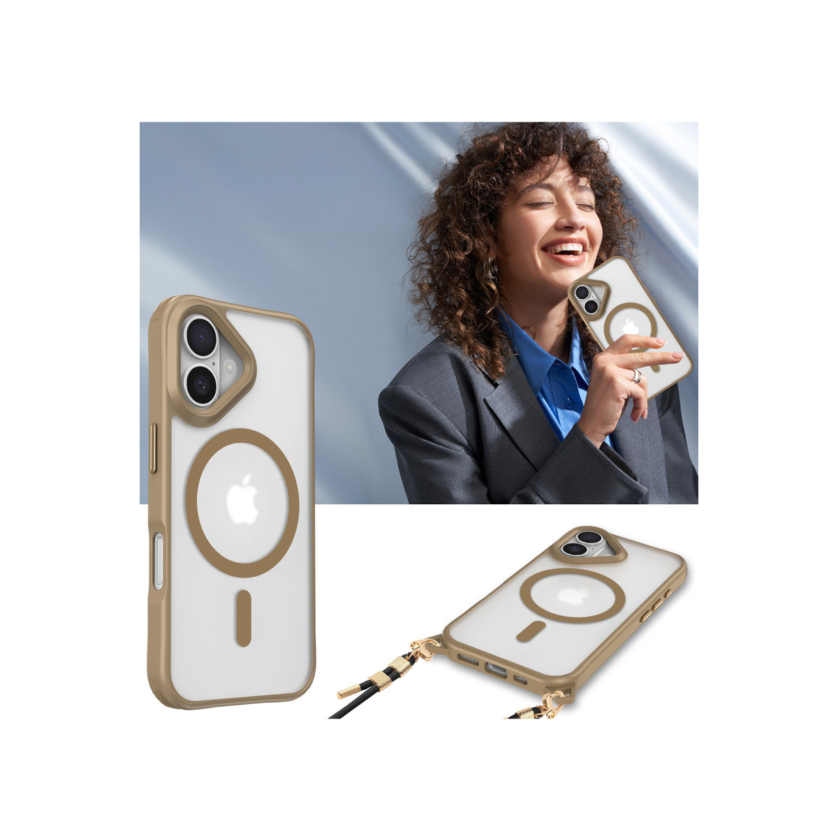 Newface Apple iPhone 16 Plus Kılıf Enka Magsafe Silikon Kılıf - Siyah — görsel 11