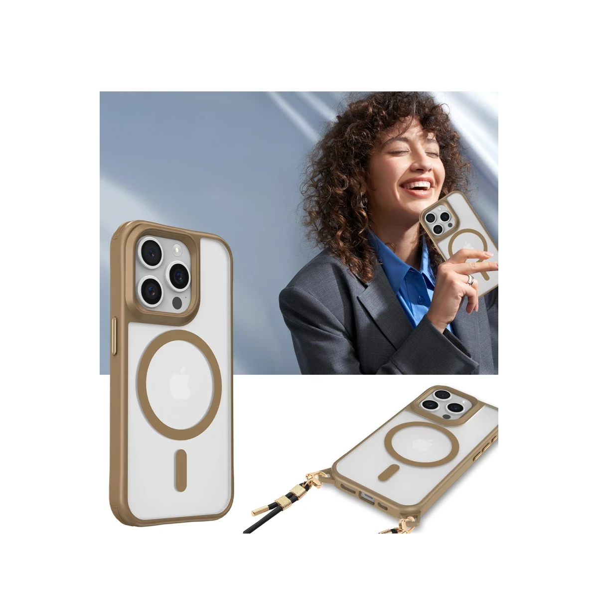 Newface Apple iPhone 15 Pro Max Kılıf Enka Magsafe Silikon Kılıf - Siyah — görsel 9