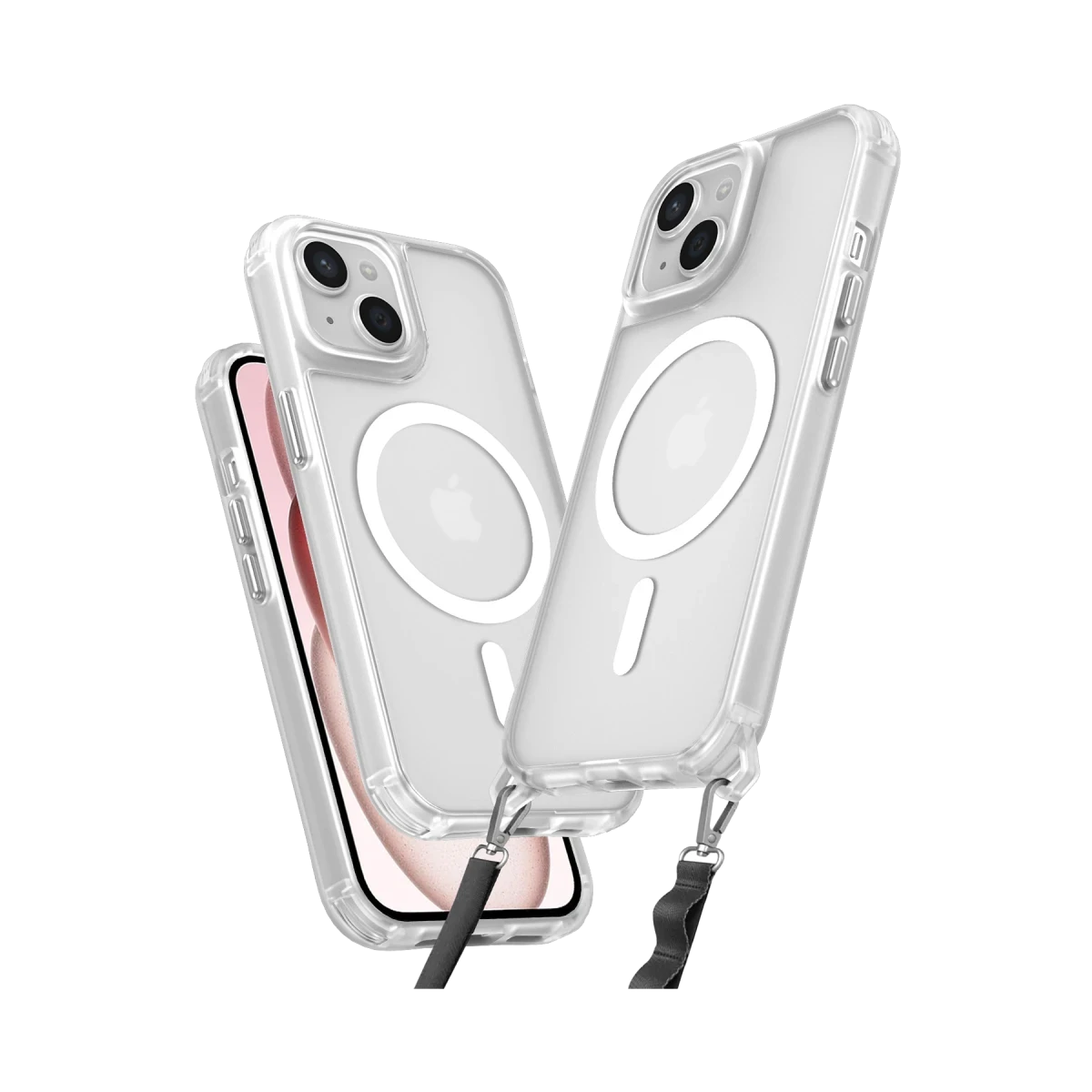 Newface Apple iPhone 15 Plus Kılıf Enka Magsafe Silikon Kılıf - Şeffaf