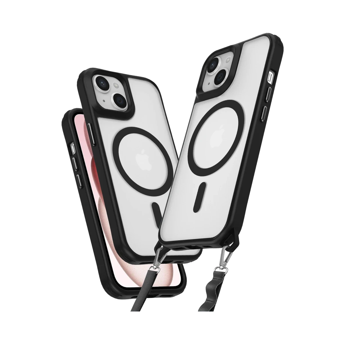 Newface Apple iPhone 15 Plus Kılıf Enka Magsafe Silikon Kılıf - Siyah — görsel 5