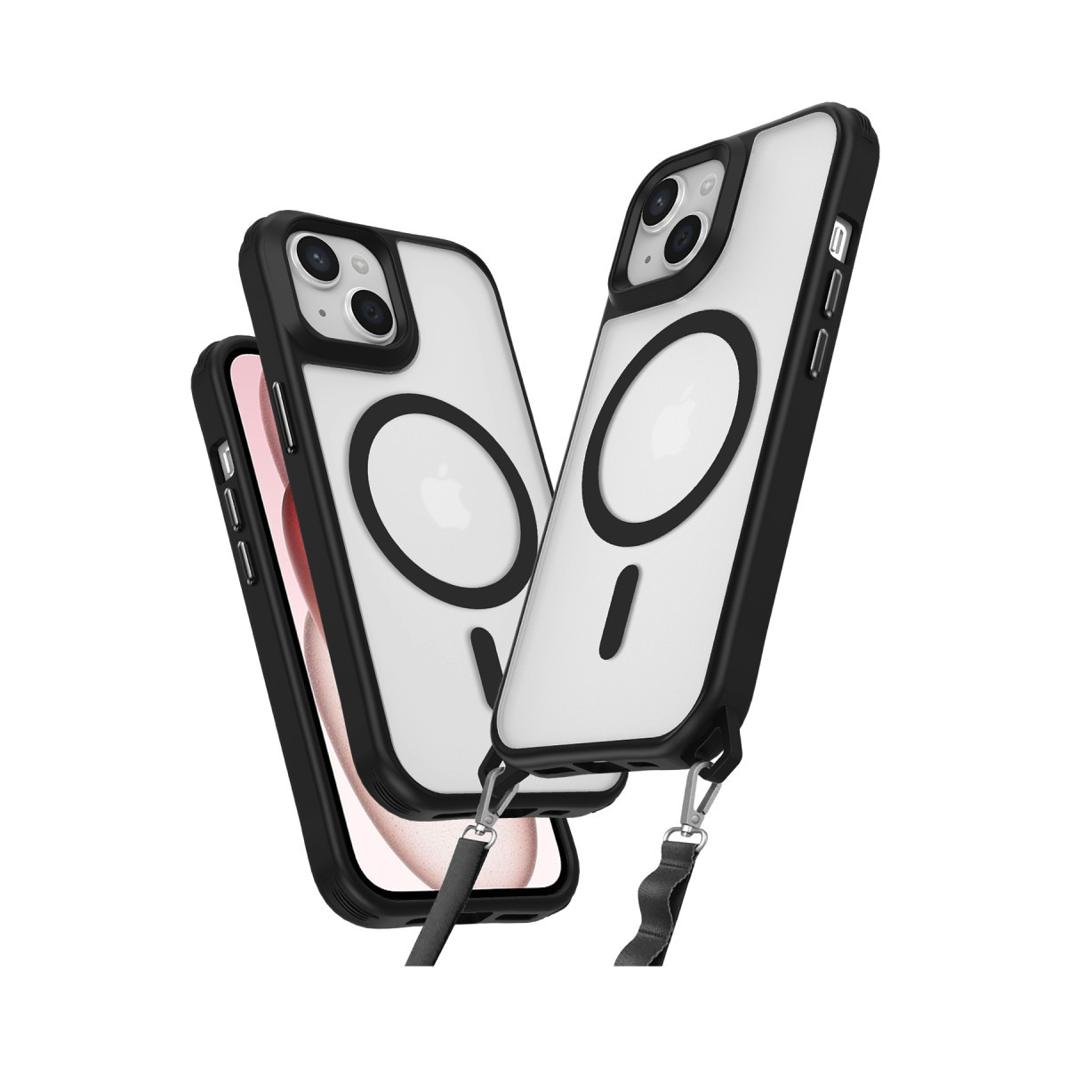 Newface Apple iPhone 15 Plus Kılıf Enka Magsafe Silikon Kılıf - Siyah — görsel 9