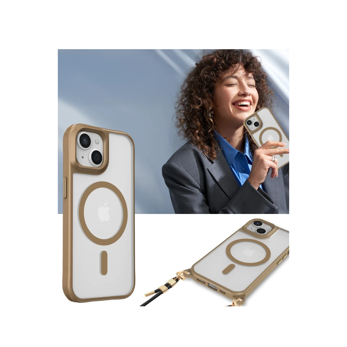 Newface Apple iPhone 15 Plus Kılıf Enka Magsafe Silikon Kılıf - Siyah — görsel 7