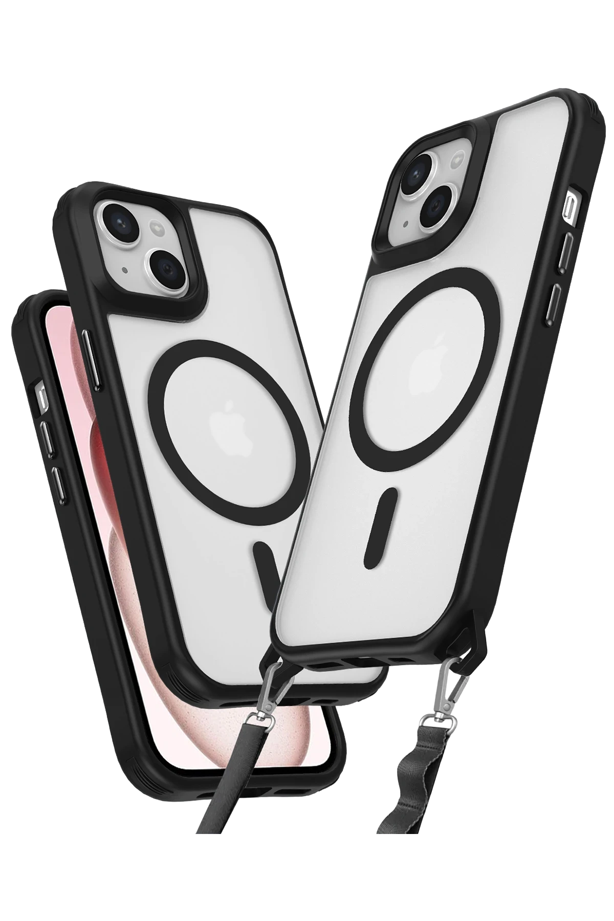 Newface iPhone 14 Kılıf Enka Magsafe Silikon Kılıf - Siyah