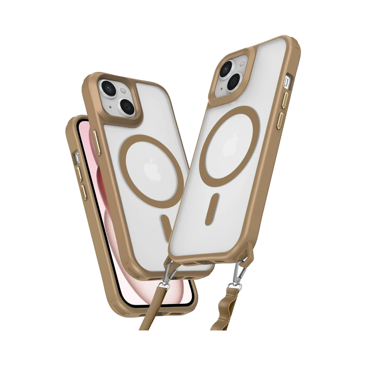 Newface Apple iPhone 14 Kılıf Enka Magsafe Silikon Kılıf - Desert