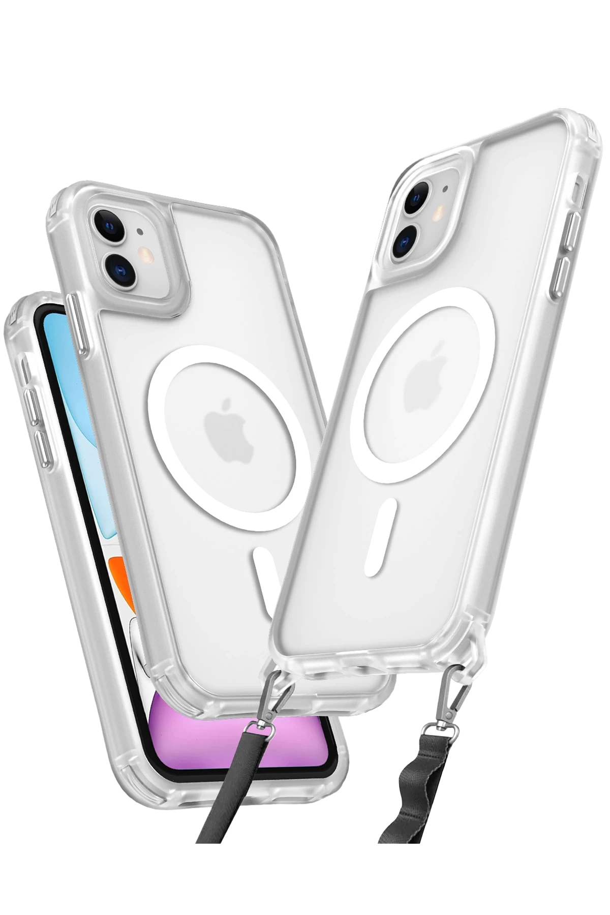 Newface iPhone 12 Kılıf Enka Magsafe Silikon Kılıf - Şeffaf