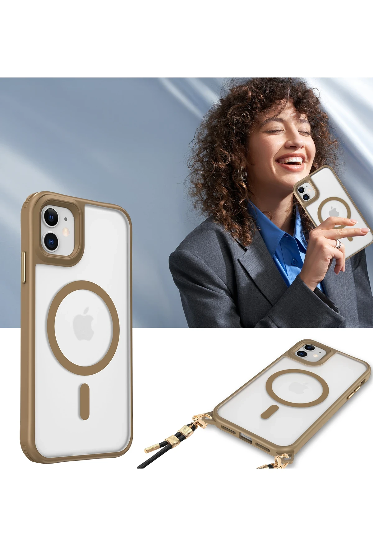 Newface iPhone 12 Kılıf Enka Magsafe Silikon Kılıf - Şeffaf