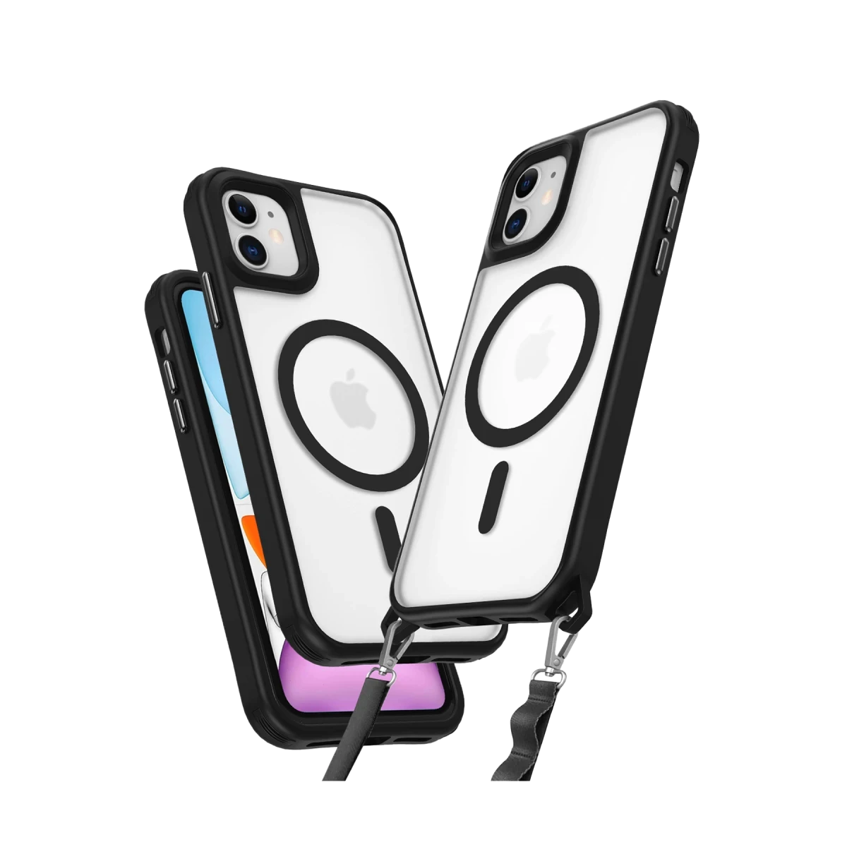 Newface Apple iPhone 12 Kılıf Enka Magsafe Silikon Kılıf - Siyah — görsel 6