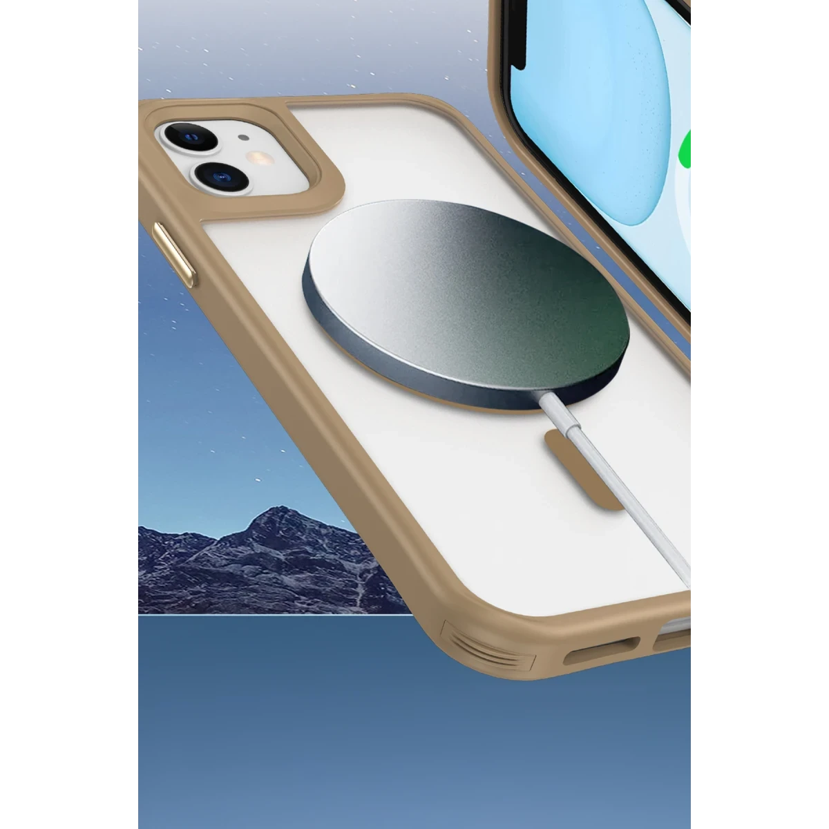 Newface Apple iPhone 12 Kılıf Enka Magsafe Silikon Kılıf - Siyah — görsel 8