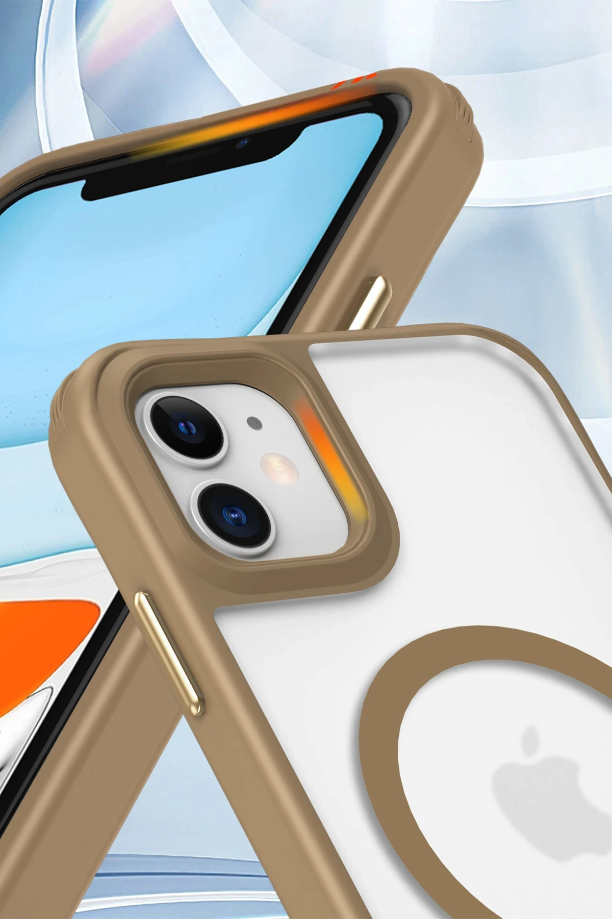 Newface iPhone 11 Kılıf Enka Magsafe Silikon Kılıf - Desert
