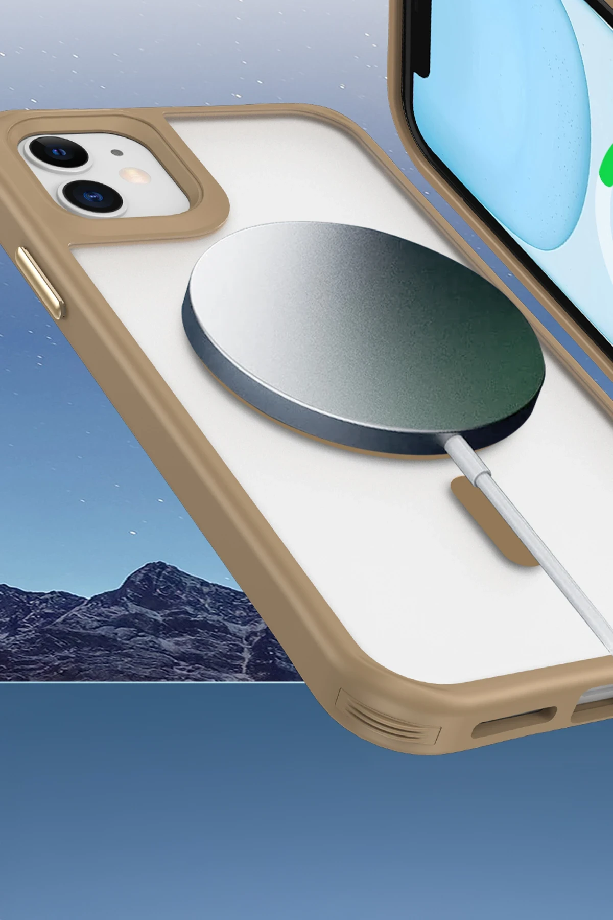 Newface iPhone 11 Kılıf Enka Magsafe Silikon Kılıf - Desert
