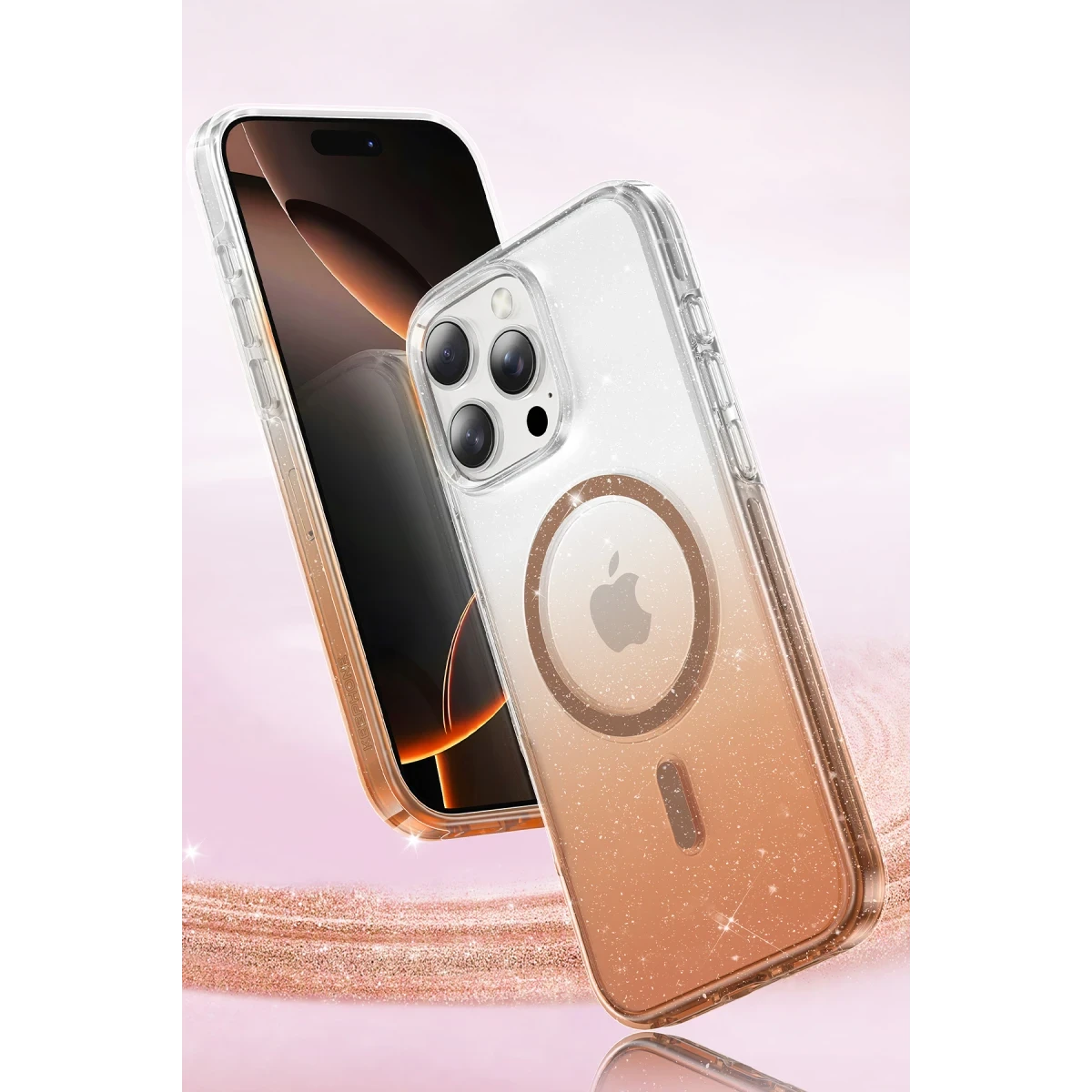 Keephone Apple iPhone 16 Pro Lillian Simli Magsafe Kılıf - Pembe
