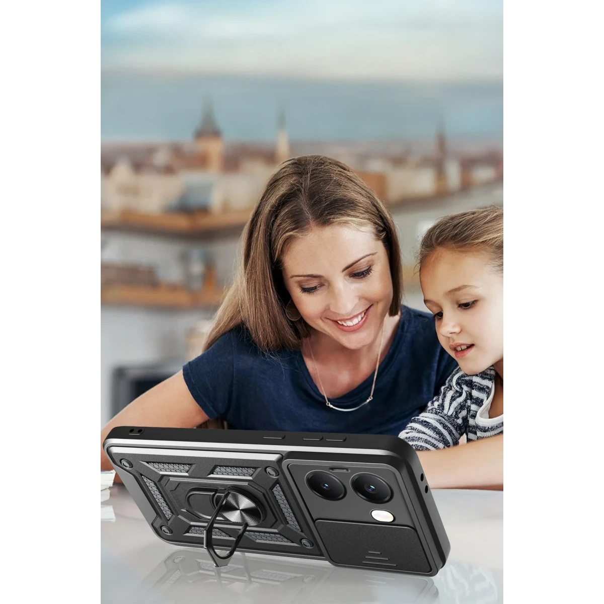 Newface Xiaomi Poco X7 Pro Kılıf Pars Lens Yüzüklü Silikon - Siyah — görsel 8