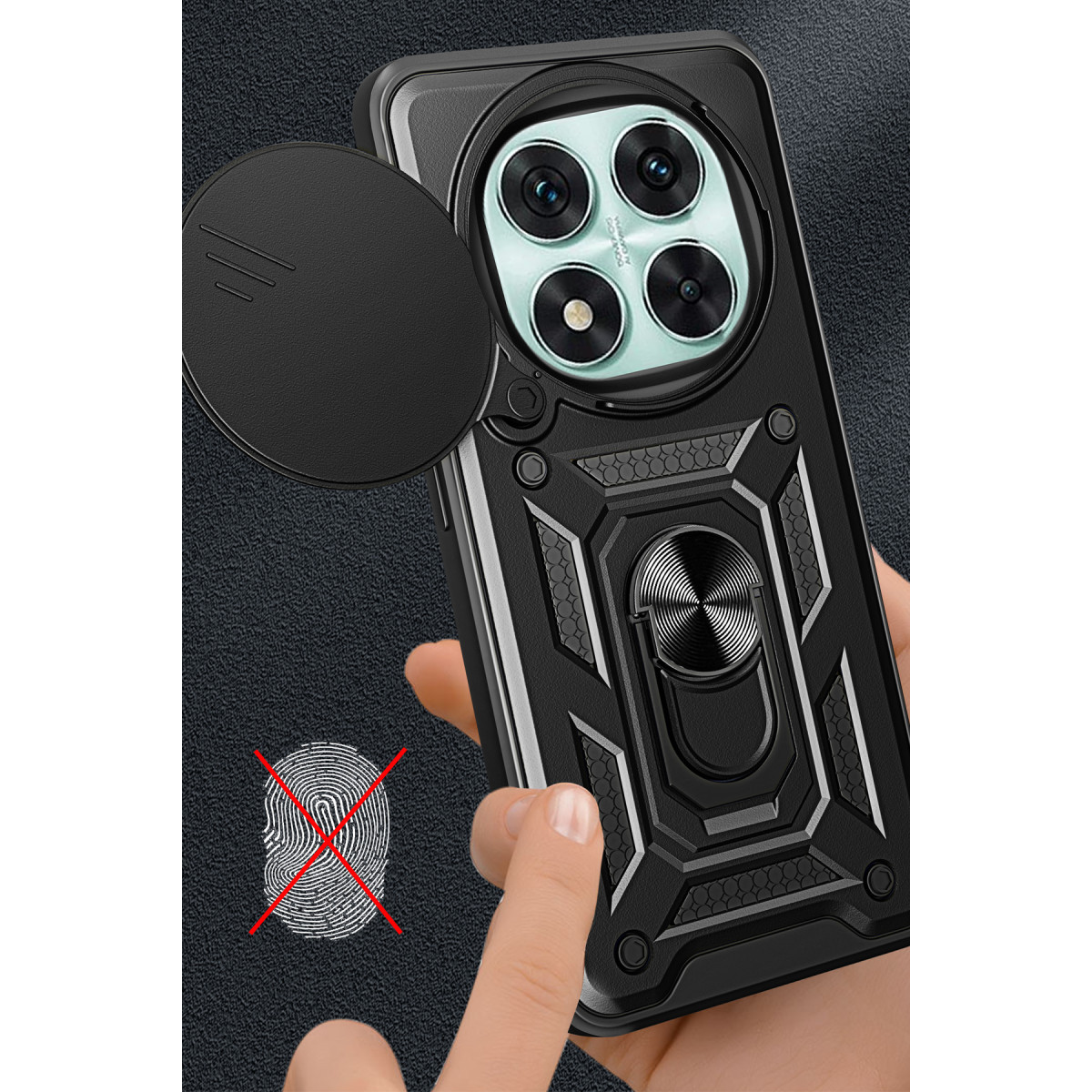 Newface Xiaomi Redmi Note 14 Pro 5G Kılıf Pars Lens Yüzüklü Silikon - Siyah — görsel 12
