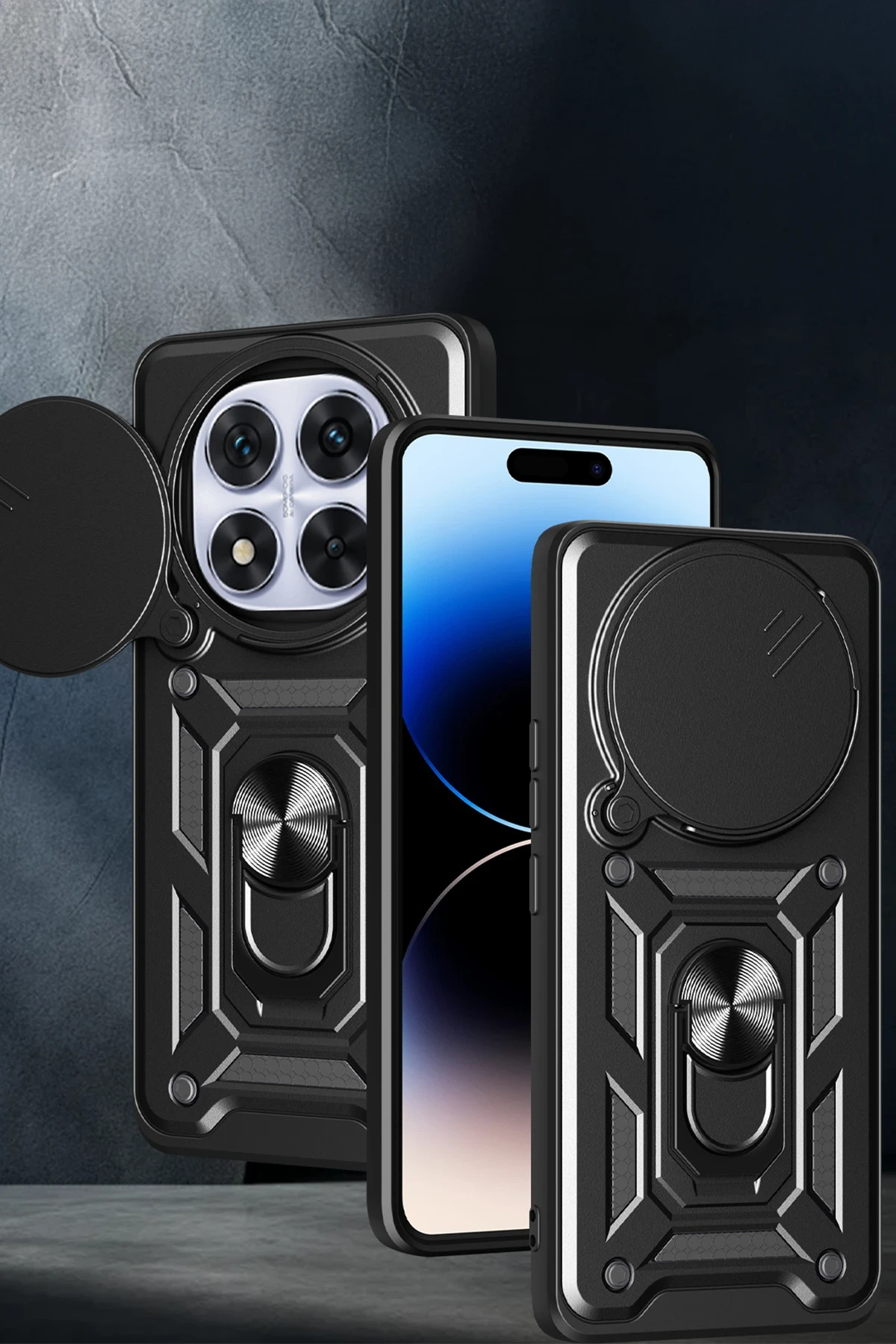 Newface Xiaomi Redmi Note 14 Pro Plus Kılıf Pars Lens Yüzüklü Silikon - Siyah — görsel 2
