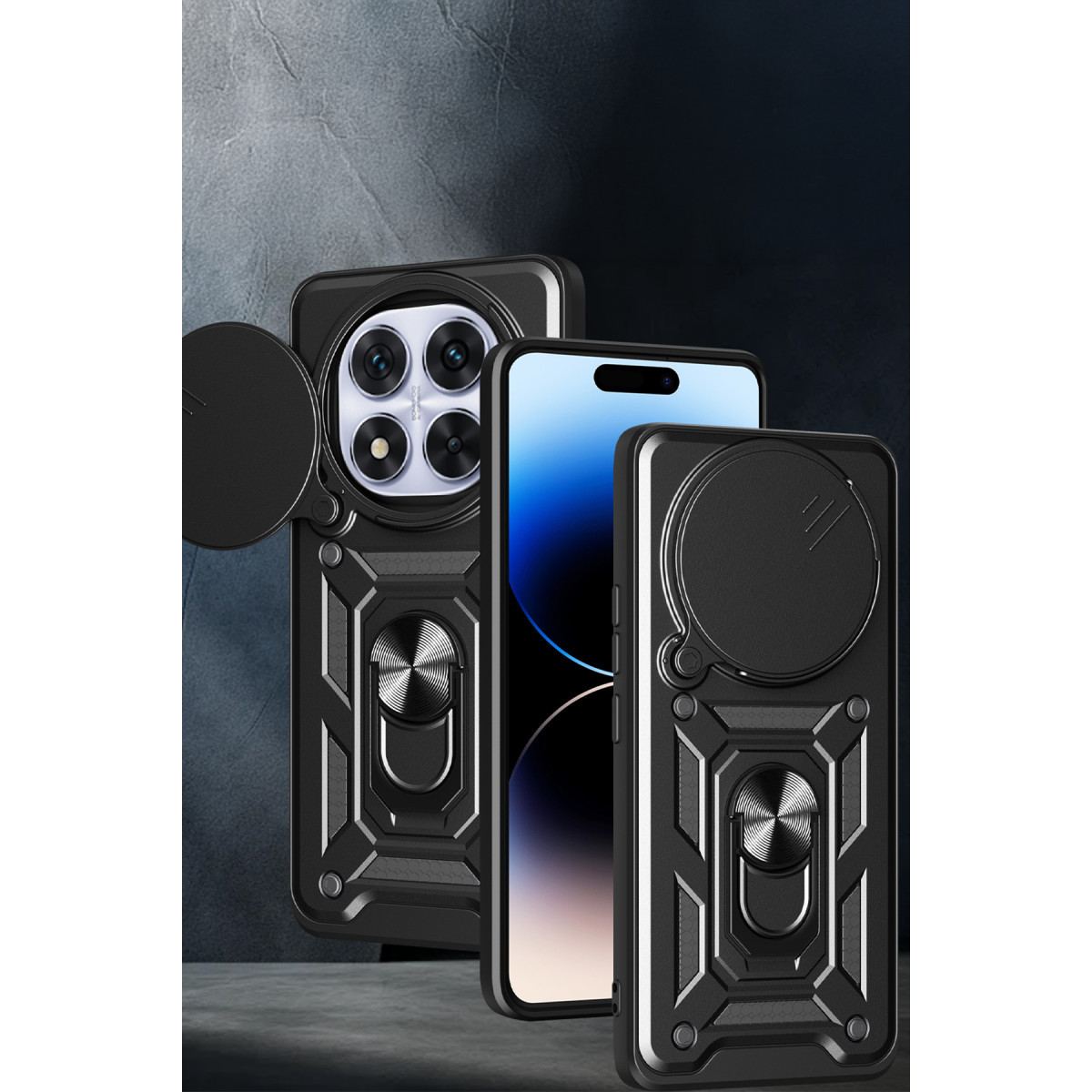 Newface Xiaomi Redmi Note 14 Pro Plus Kılıf Pars Lens Yüzüklü Silikon - Siyah — görsel 8