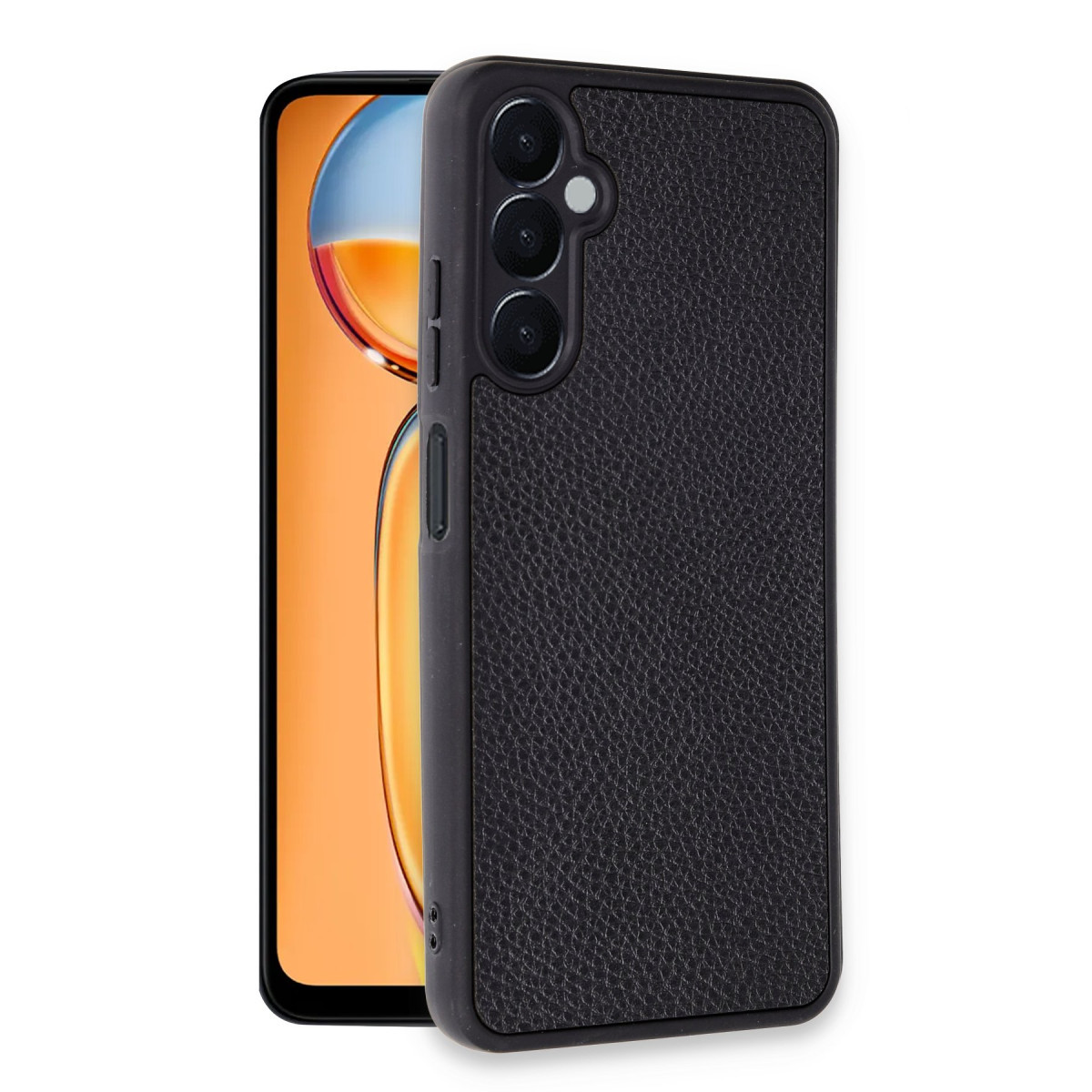 Newface Samsung Galaxy A56 Kılıf Aras Deri Kapak - Siyah — görsel 7