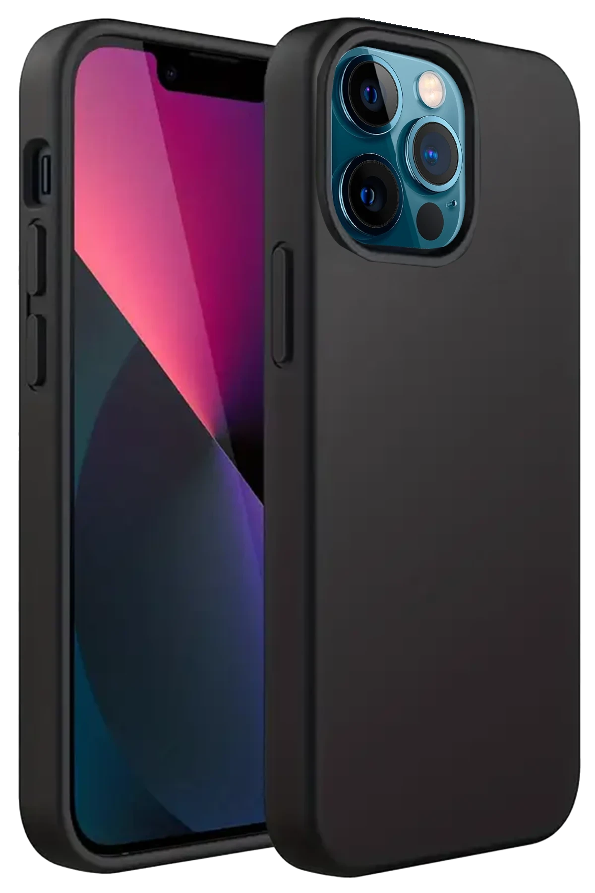 Newface iPhone 12 Pro Kılıf First Silikon - Siyah