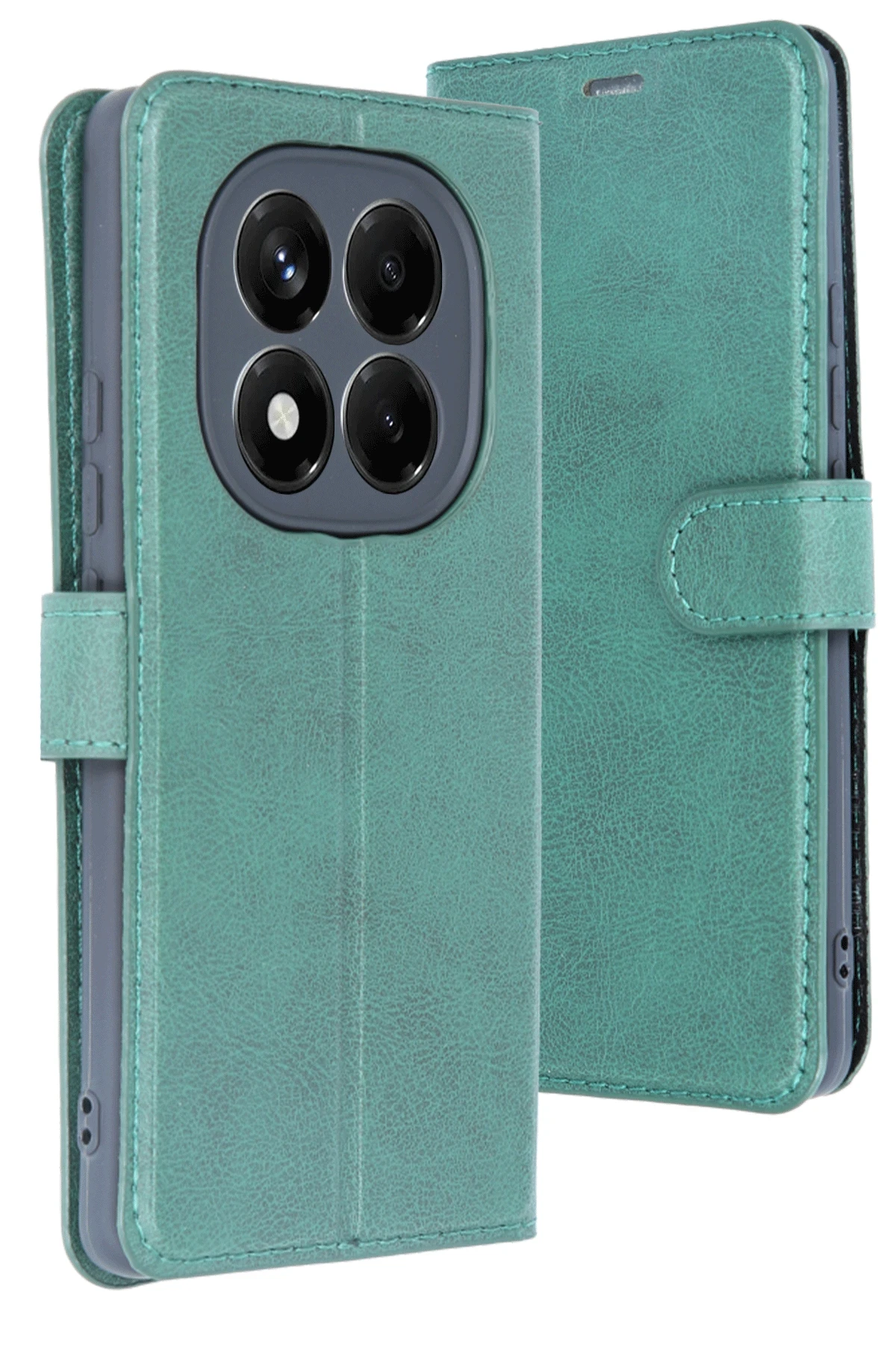 Newface Xiaomi Redmi Note 14 Pro 5G Kılıf Trend S Plus Kapaklı Kılıf - Yeşil