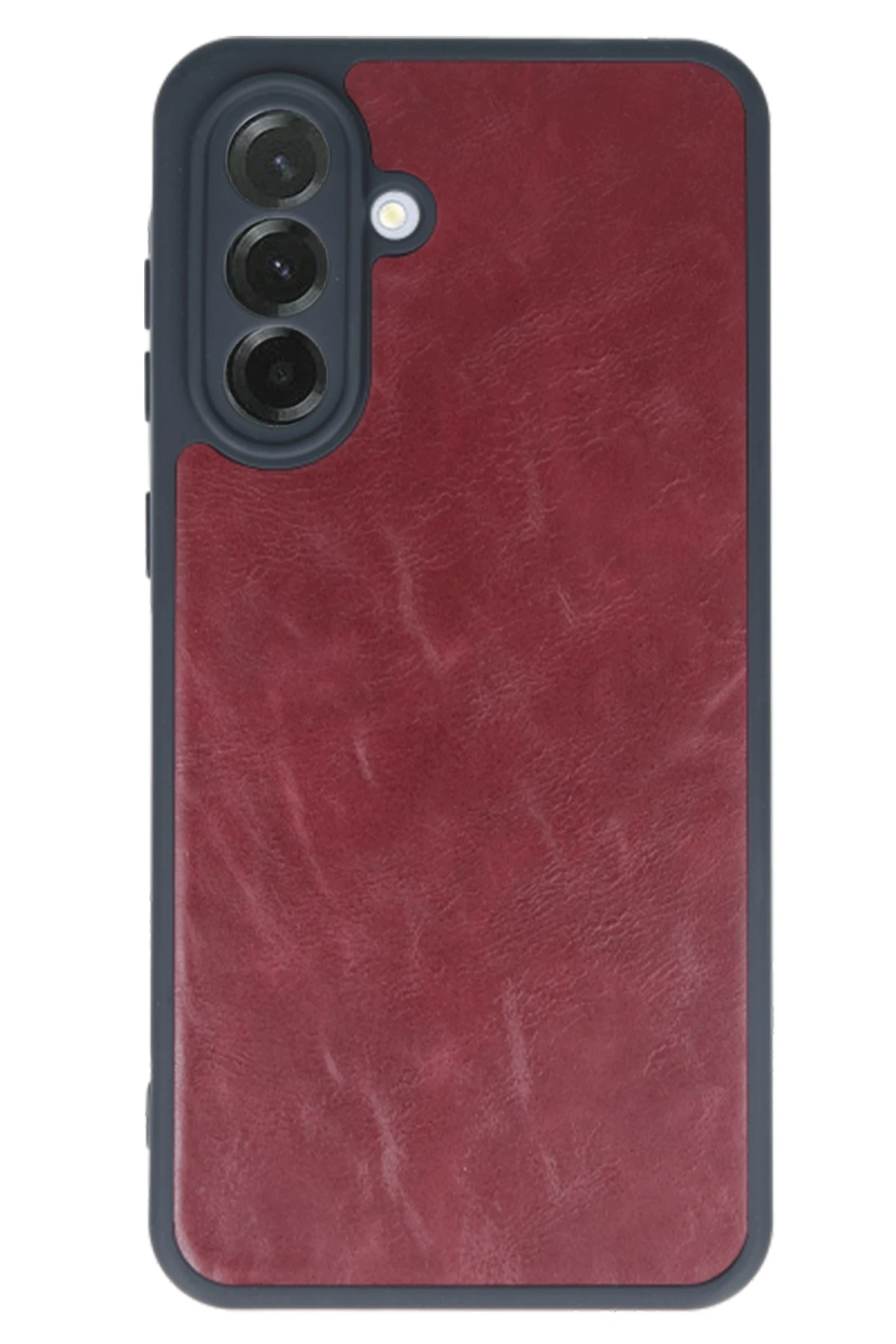 Newface Samsung Galaxy A56 Kılıf Aras Deri Kapak - Bordo