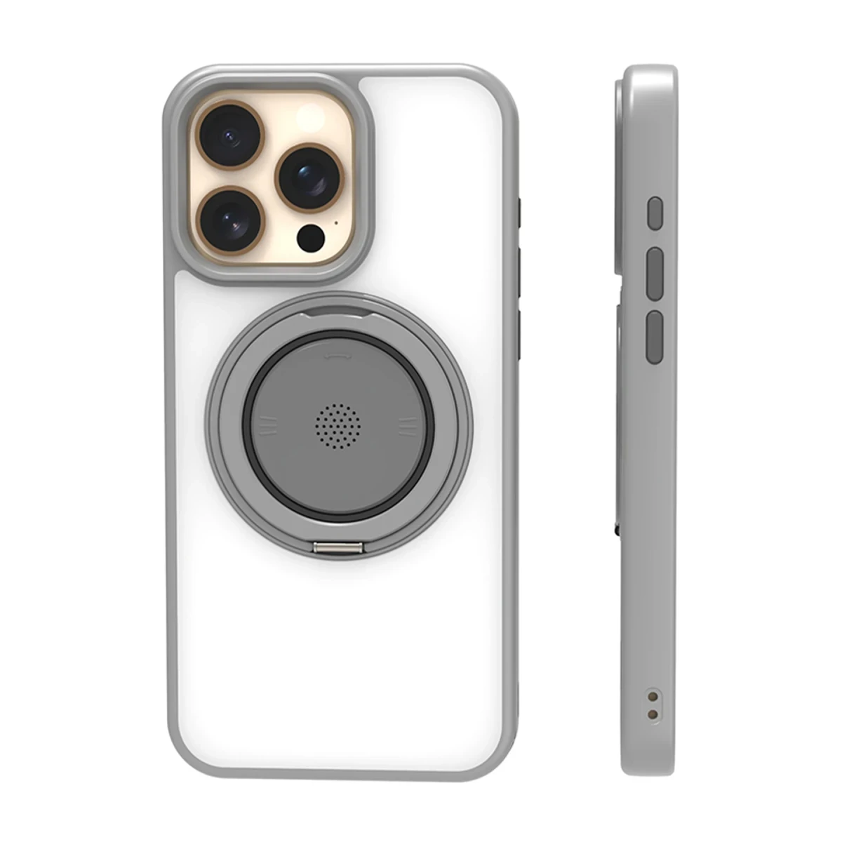 URR Apple iPhone 15 Pro Max Perfume Magsafe Standlı Kapak - Titan Gri