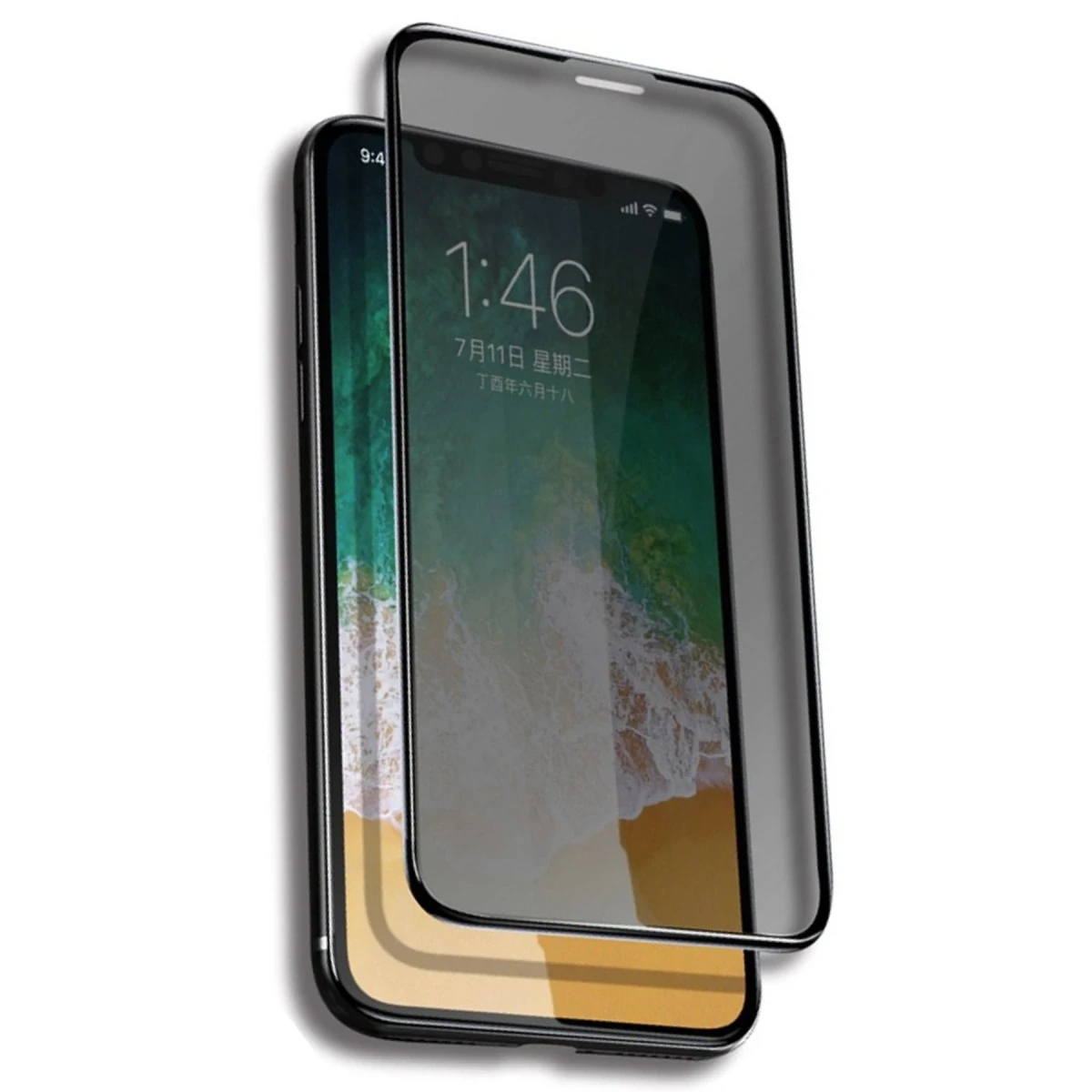 Yesido Apple iPhone 11 TG13 5D Hayalet Cam Ekran Koruyucu - Siyah