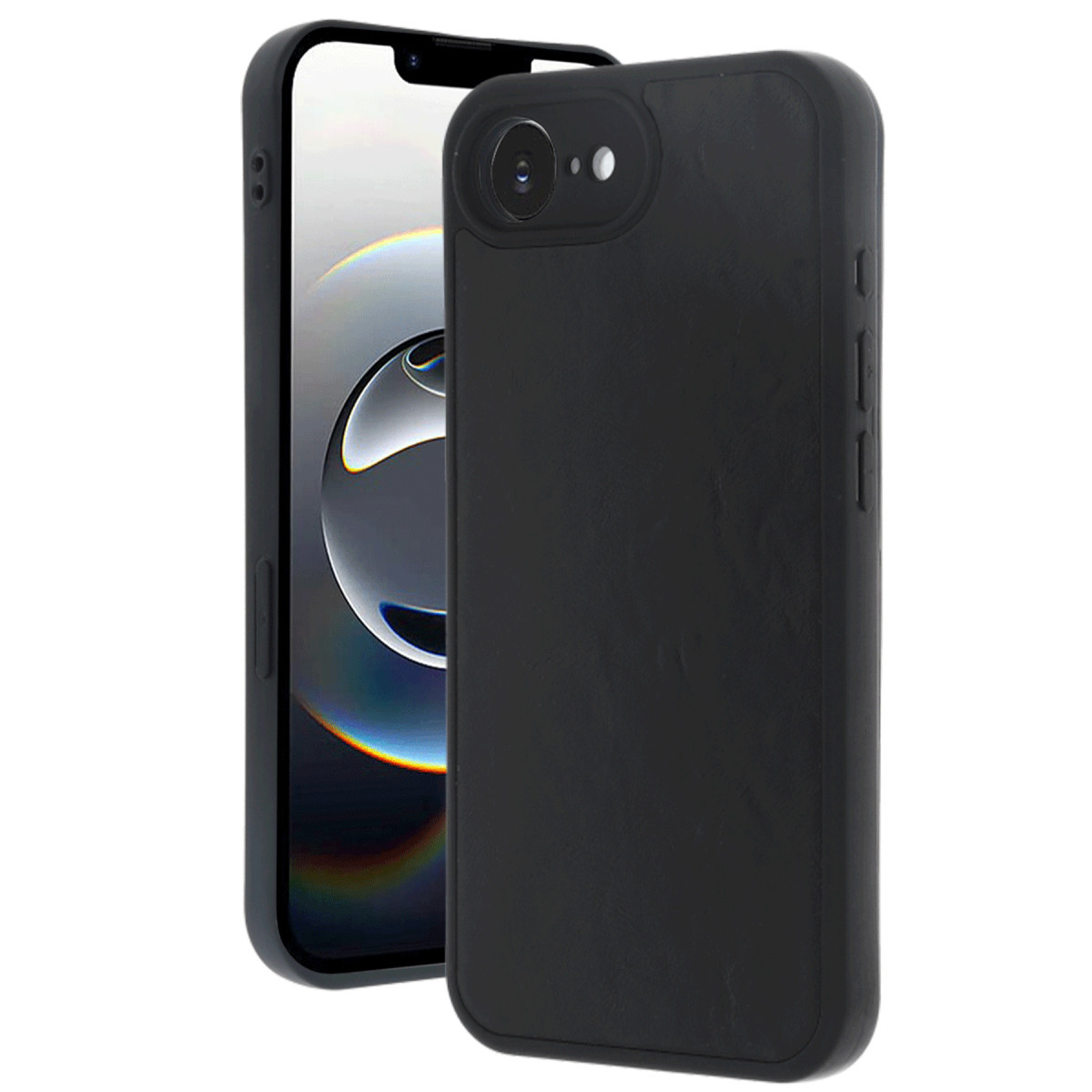 Newface Apple iPhone 16E Kılıf Aras Deri Kapak - Siyah — görsel 7