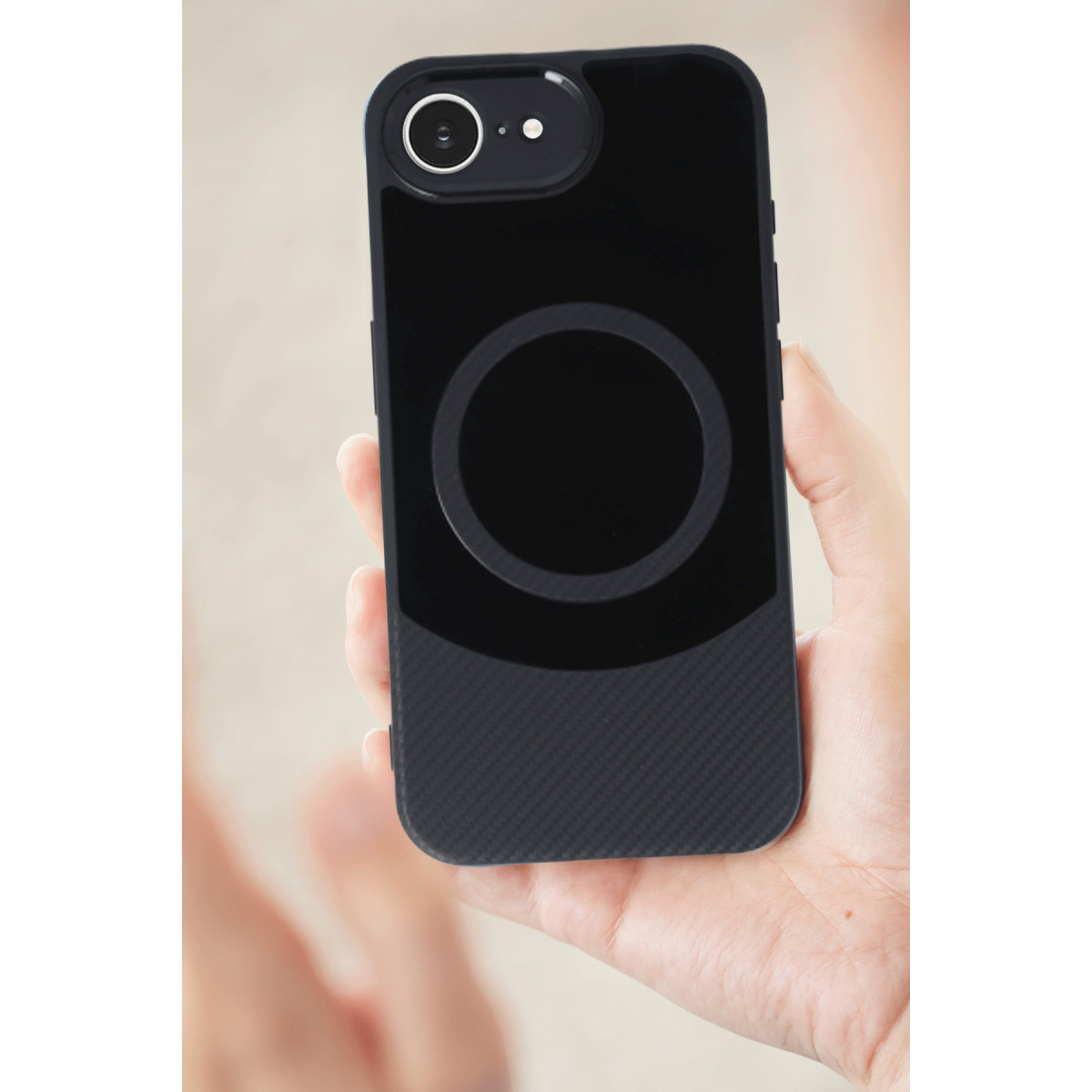 Newface Apple iPhone 16E Kılıf Maya Karbon Kapak - Siyah — görsel 9