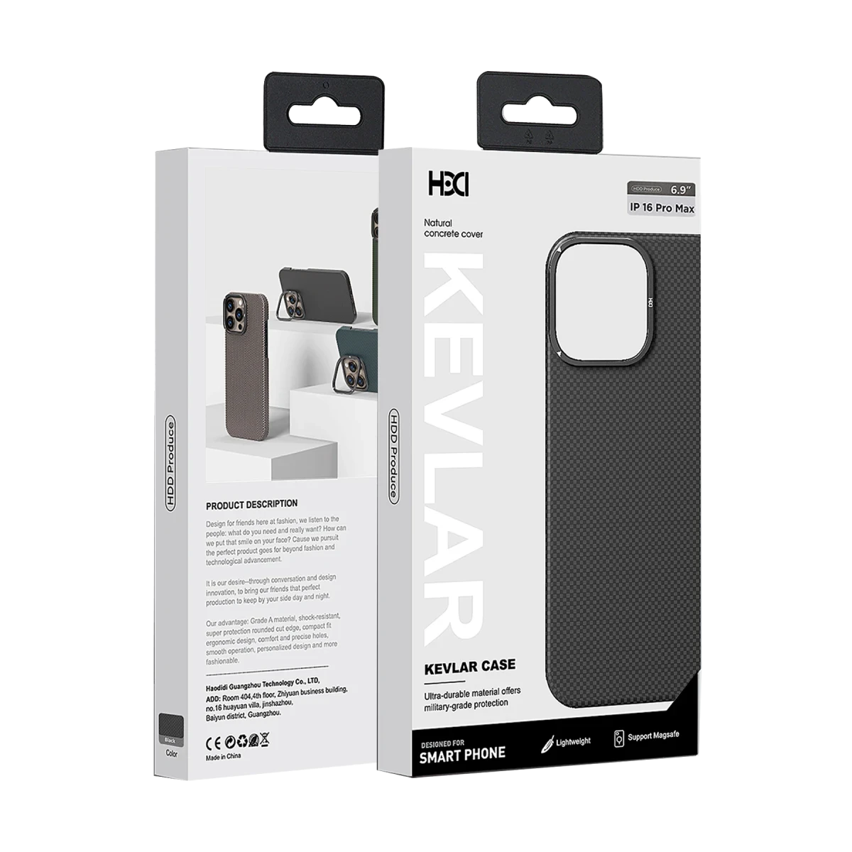 HDD Apple iPhone 16 Pro Max Blaze 1000D Kevlar Magsafe Kılıf - Siyah