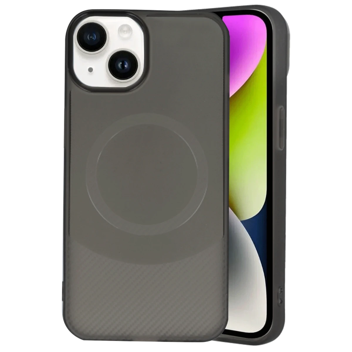 Newface Apple iPhone 14 Kılıf Maya Karbon Kapak - Siyah — görsel 4