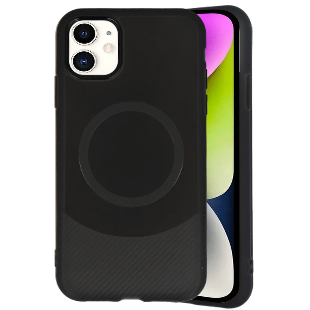Newface Apple iPhone 11 Kılıf Maya Karbon Kapak - Siyah — görsel 4