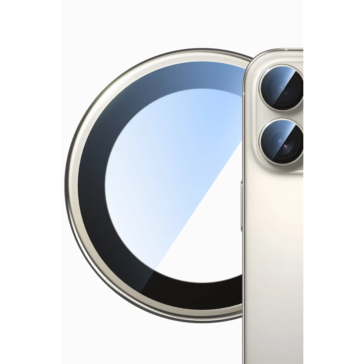 Keephone Apple iPhone 16 Pro Max Bright PVD Metal Kamera Lens - Siyah