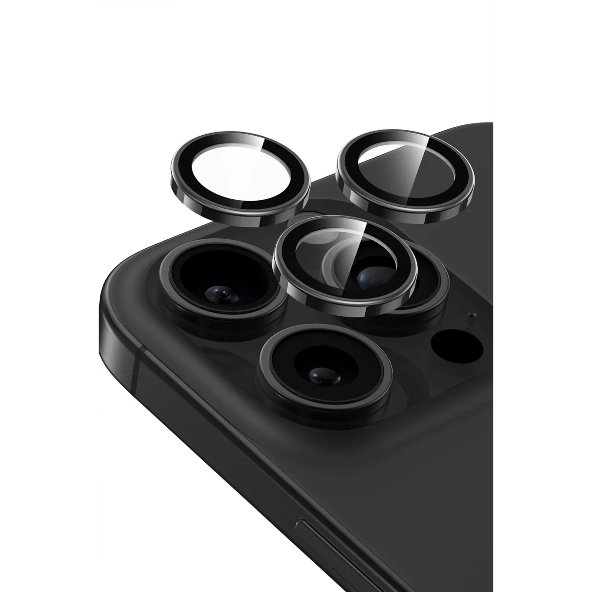 Keephone Apple iPhone 16 Pro Max Bright PVD Metal Kamera Lens - Natural Grey