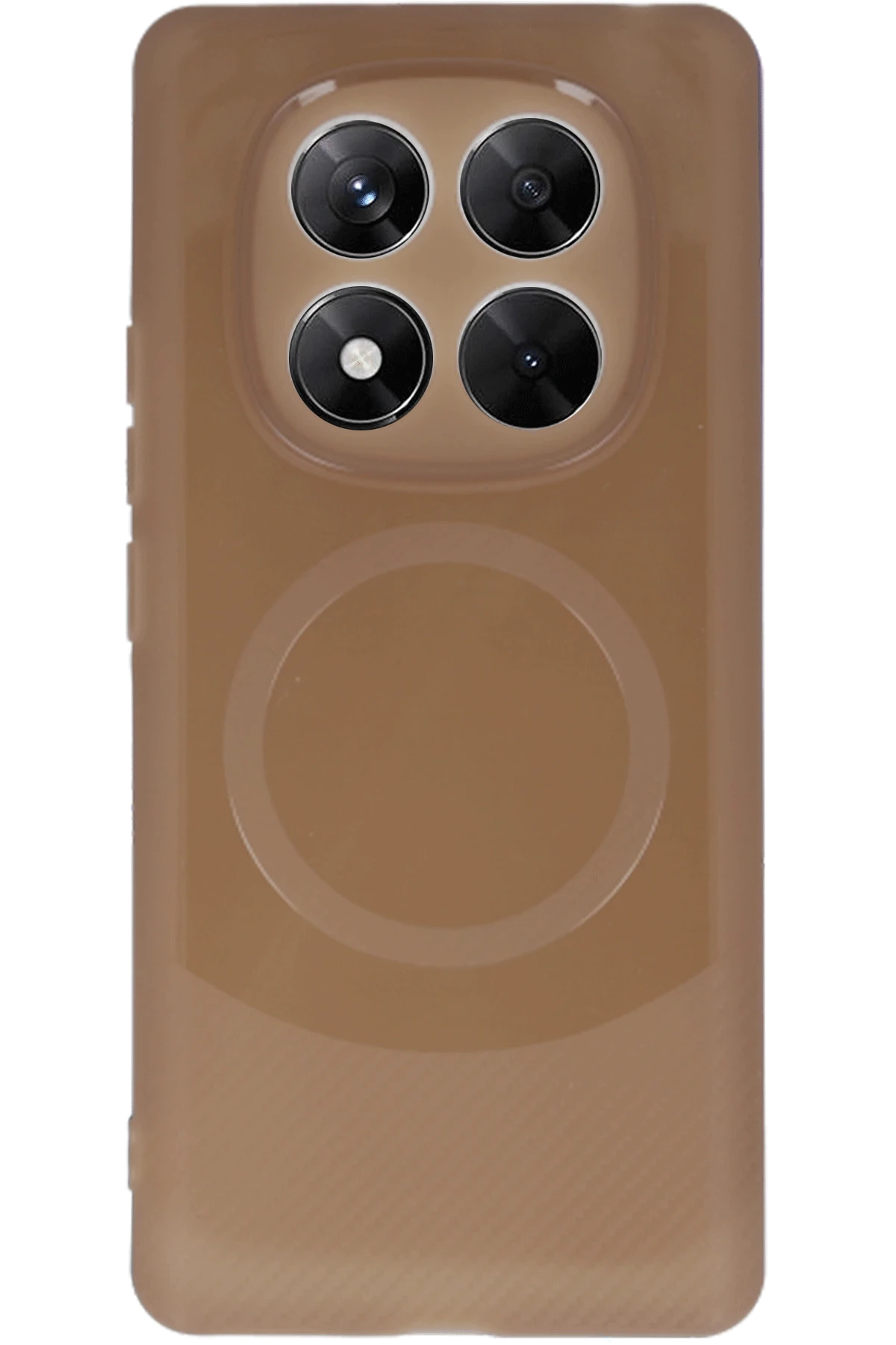 Newface Xiaomi Redmi Note 14 Pro 4G Kılıf Maya Karbon Kapak - Kahverengi