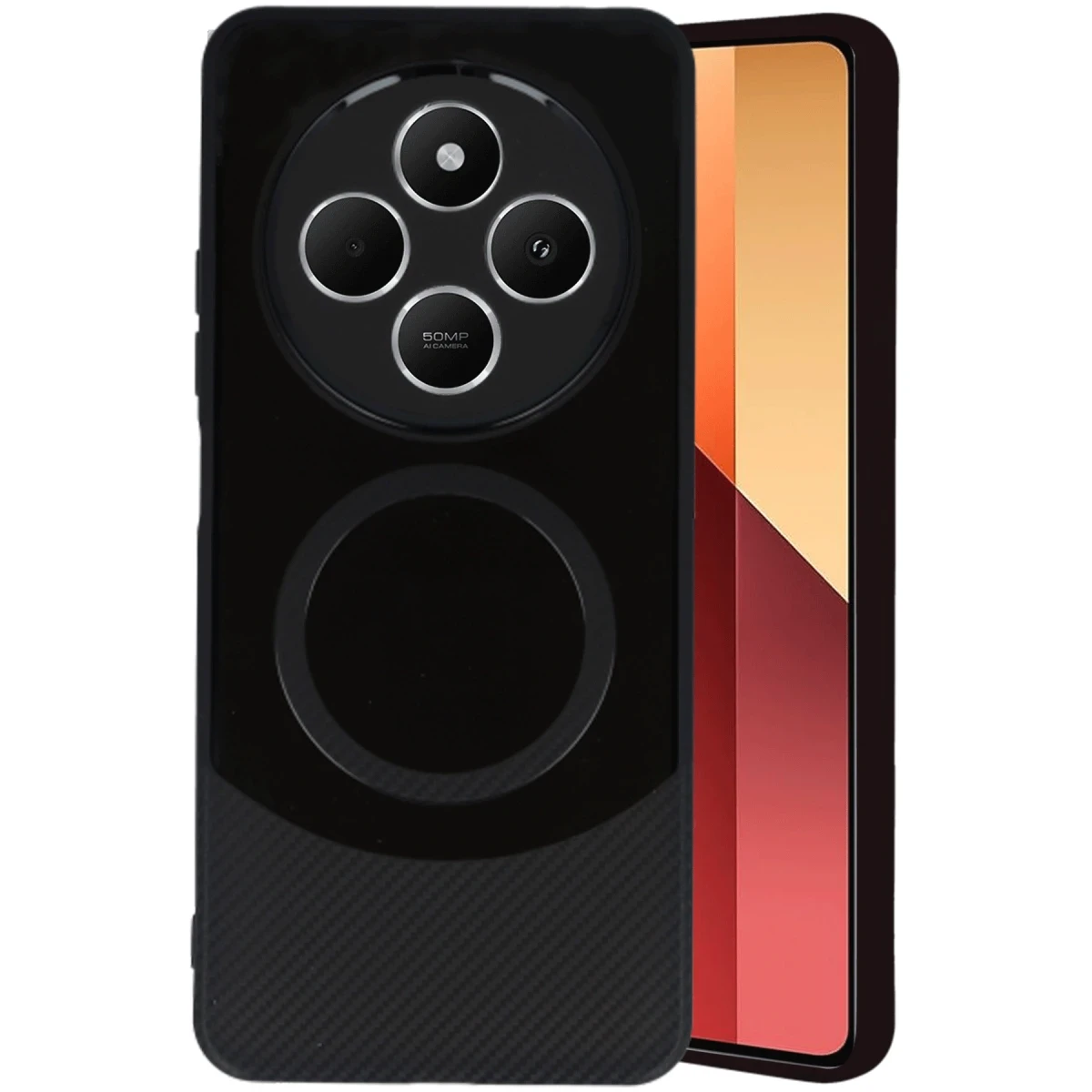 Newface Xiaomi Redmi 14C Kılıf Maya Karbon Kapak - Siyah — görsel 4