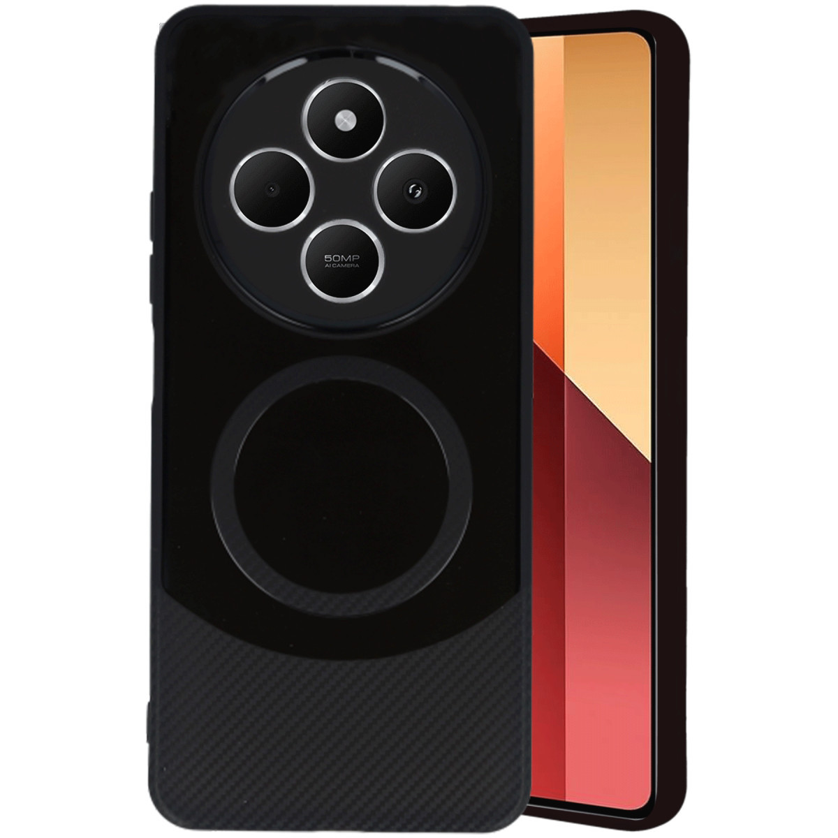Newface Xiaomi Redmi 14C Kılıf Maya Karbon Kapak - Siyah — görsel 7