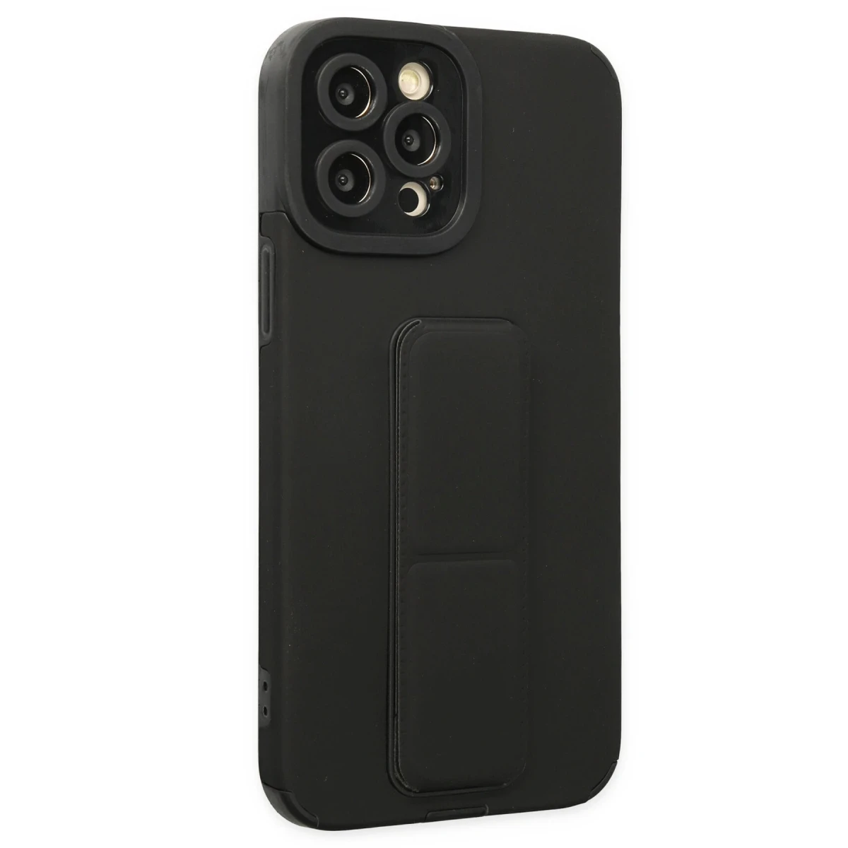 Newface Apple iPhone 12 Pro Kılıf Mega Standlı Silikon - Siyah — görsel 6