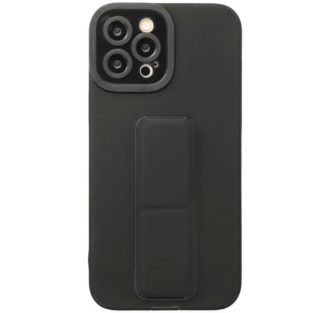 Newface Apple iPhone 12 Pro Kılıf Mega Standlı Silikon - Siyah — görsel 9